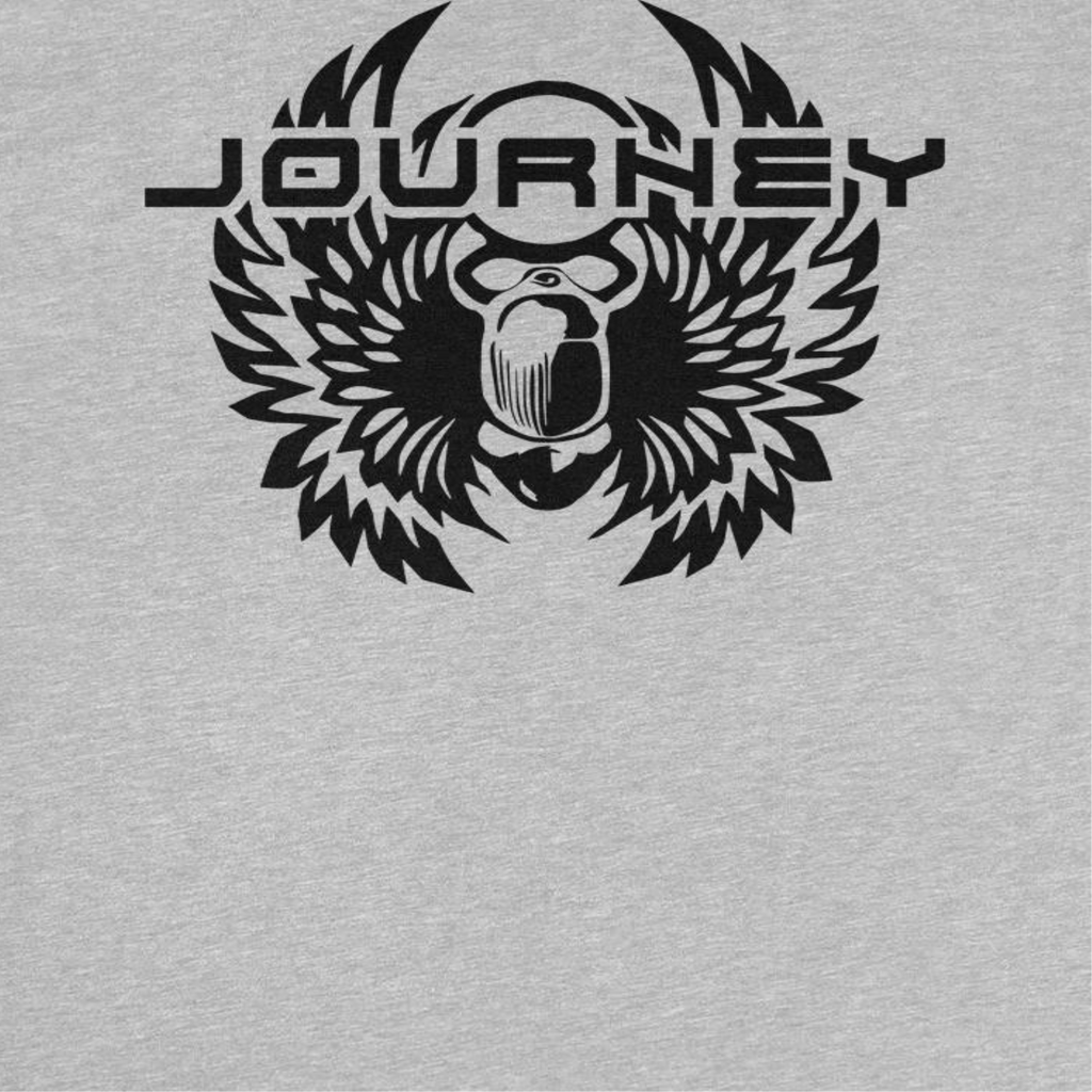 Journey Black Solid Logo Heather Grey T-Shirt