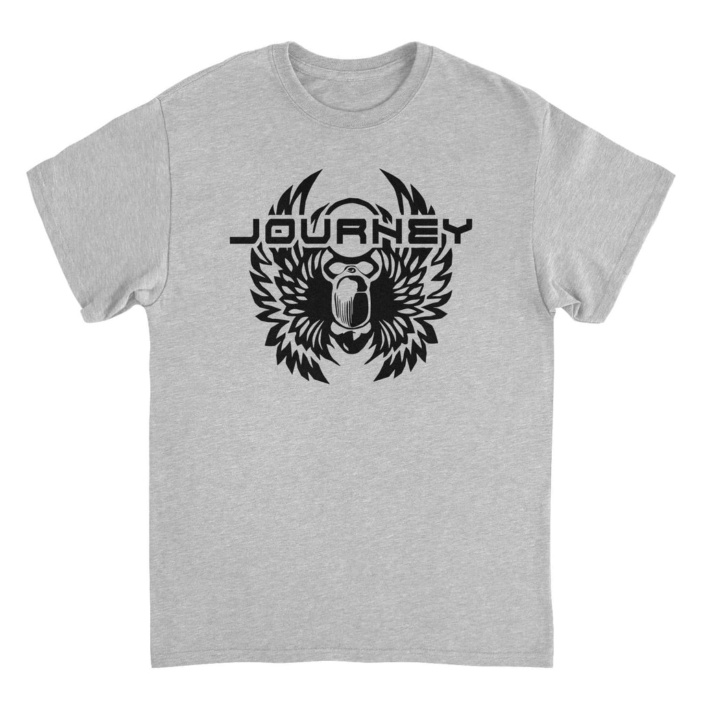 Journey Black Solid Logo Heather Grey T-Shirt