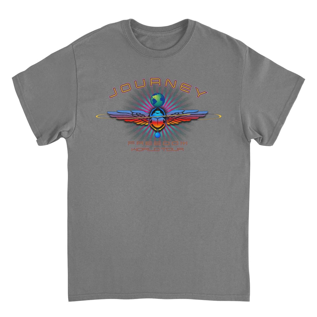 Journey Freedom World Tour Scarab Charcoal Gray T-Shirt