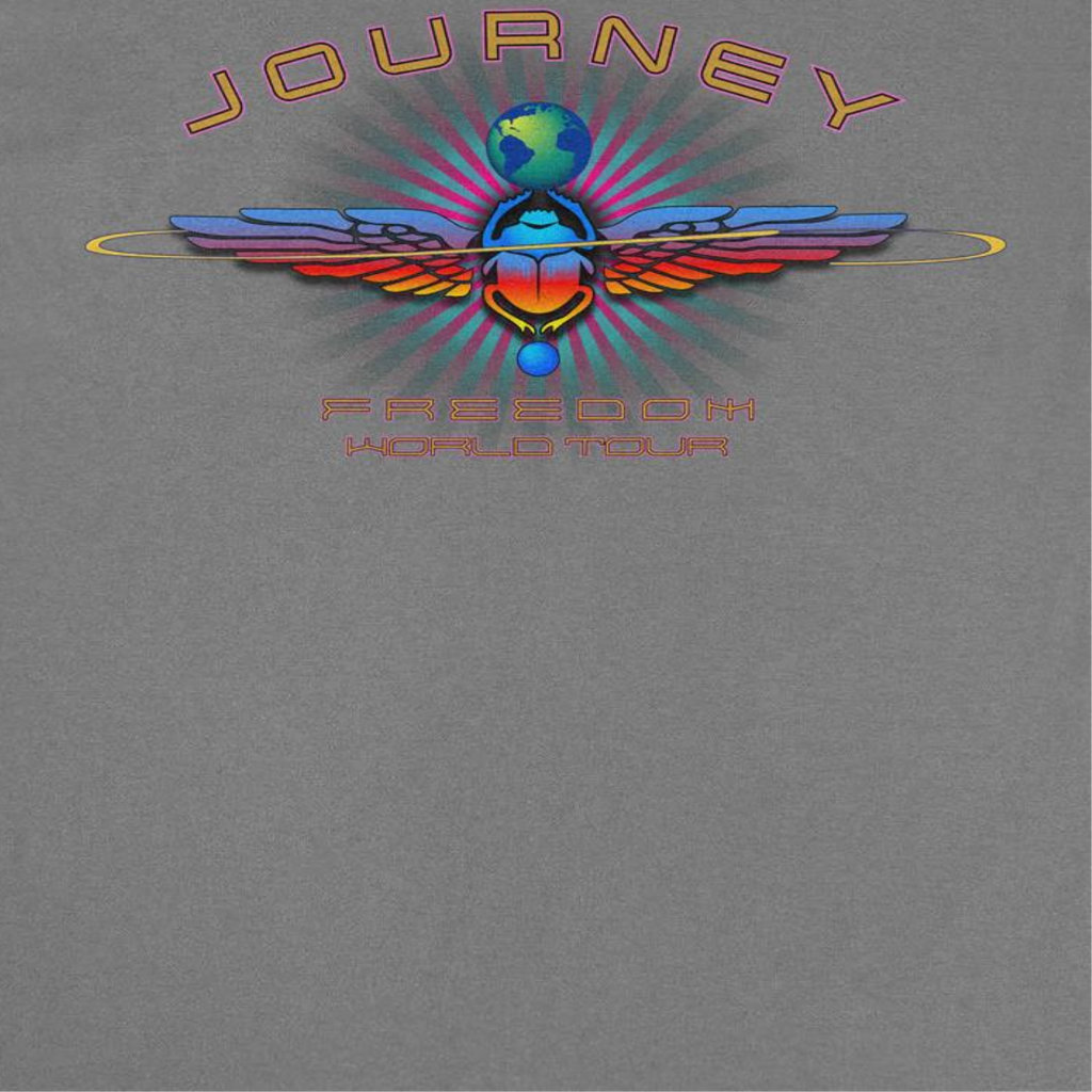 Journey Freedom World Tour Scarab Charcoal Gray T-Shirt