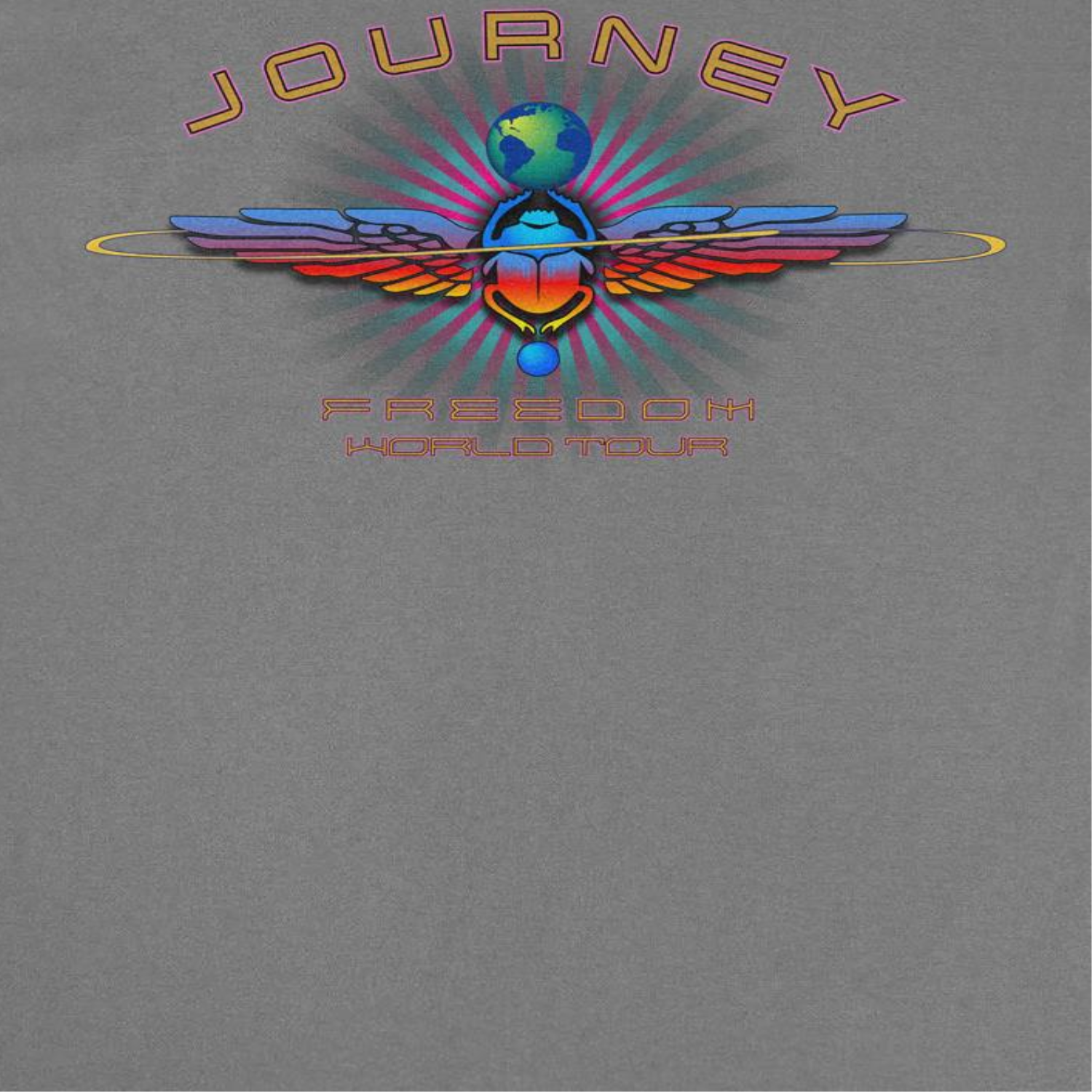 Journey Freedom World Tour Scarab Charcoal Gray T-Shirt