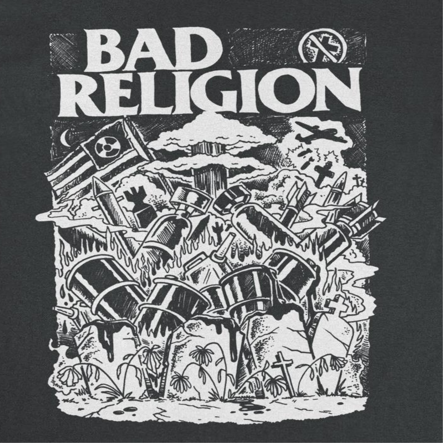 Bad Religion Band Wasteland Black T-Shirt