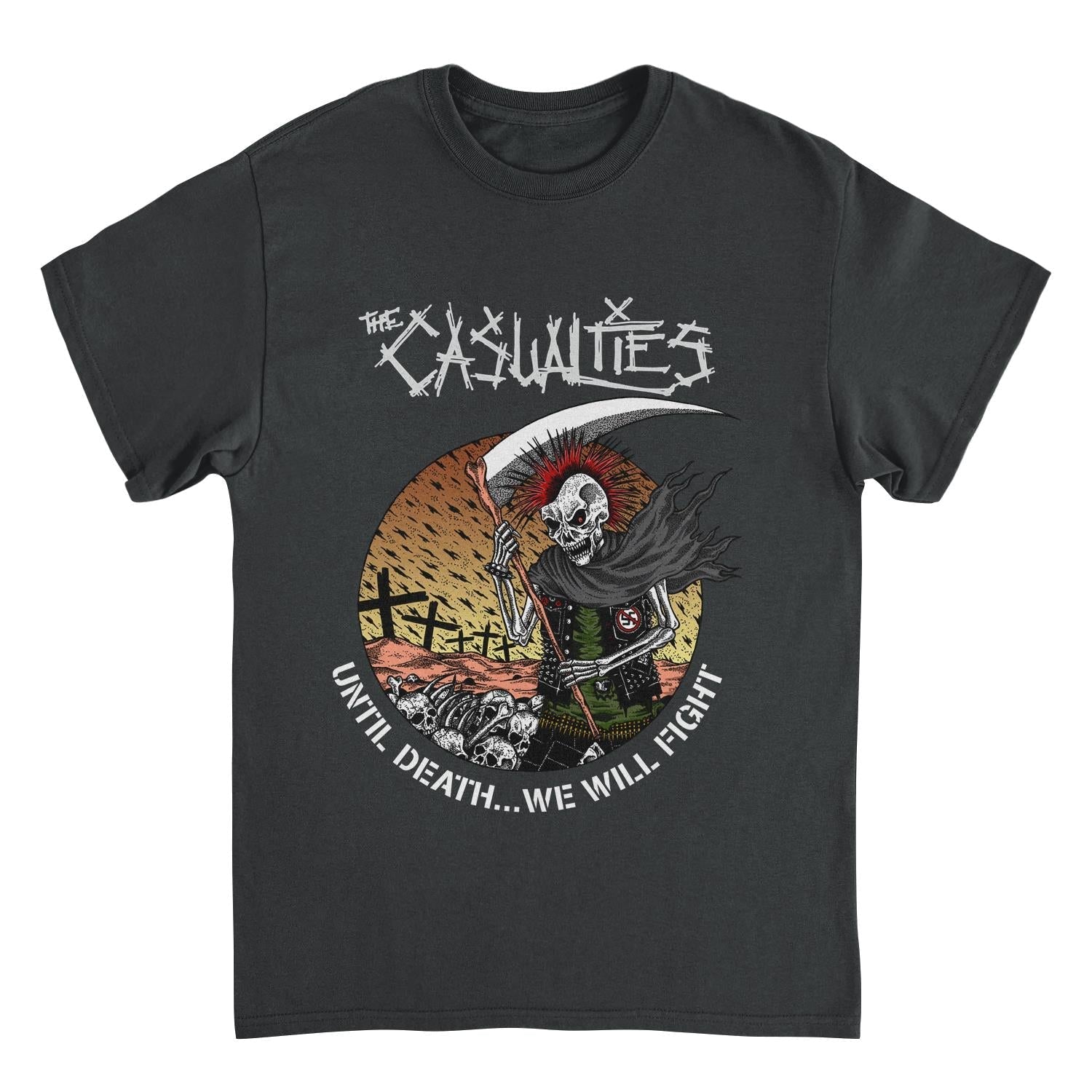 The Casualities Until Death Artwork Front Black T-Shirt