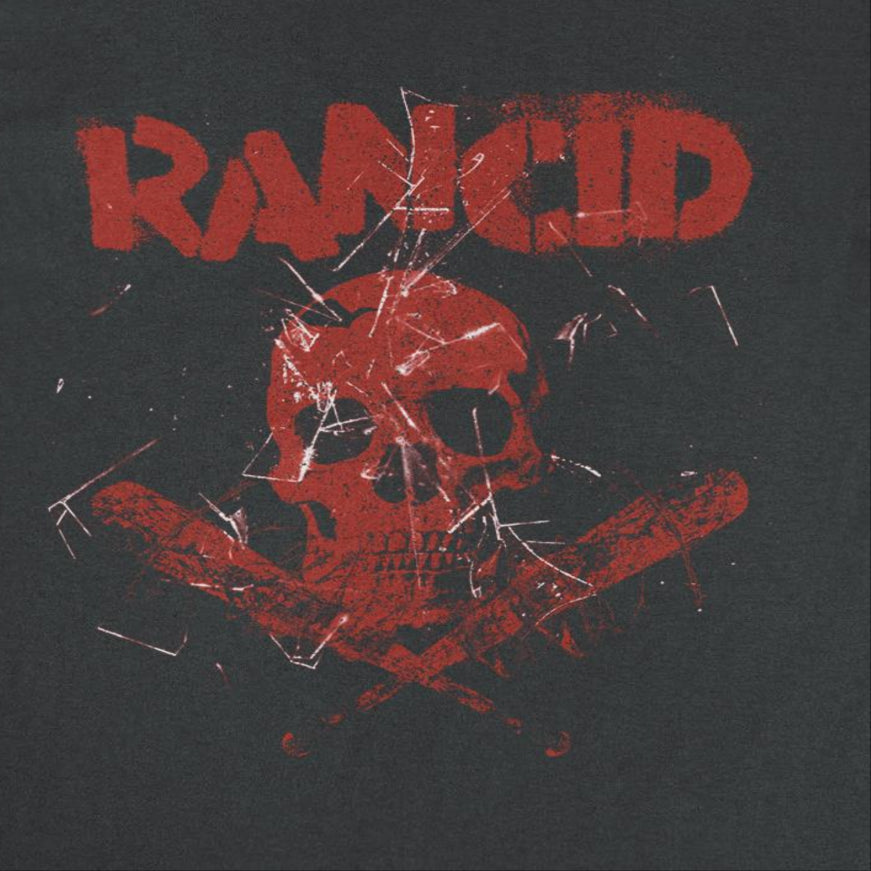 Rancid Band Bats Red Ink Black T-Shirt