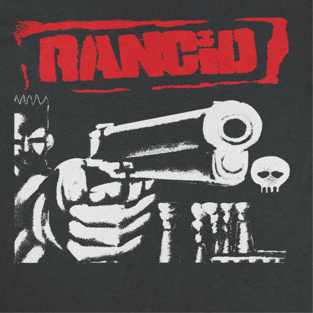 Rancid Punk Band Ran1 Big Gun Black T-Shirt