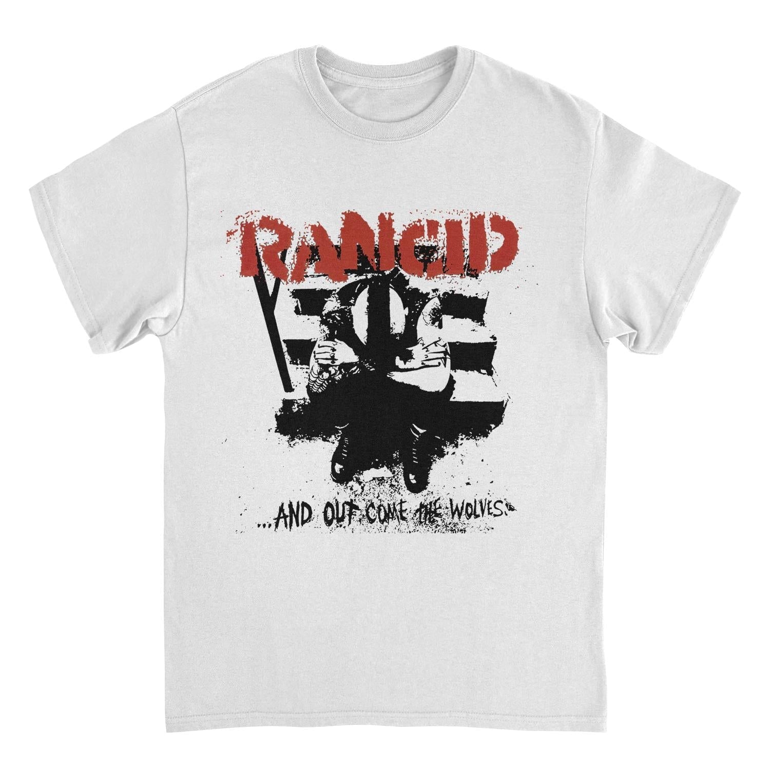 Rancid And Out Come the Wolves Artwork Black White T-Shirt