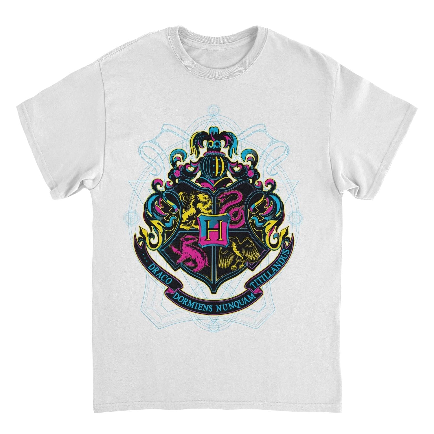 Harry Potter Hogwarts Bicolor Emblem White T-Shirt