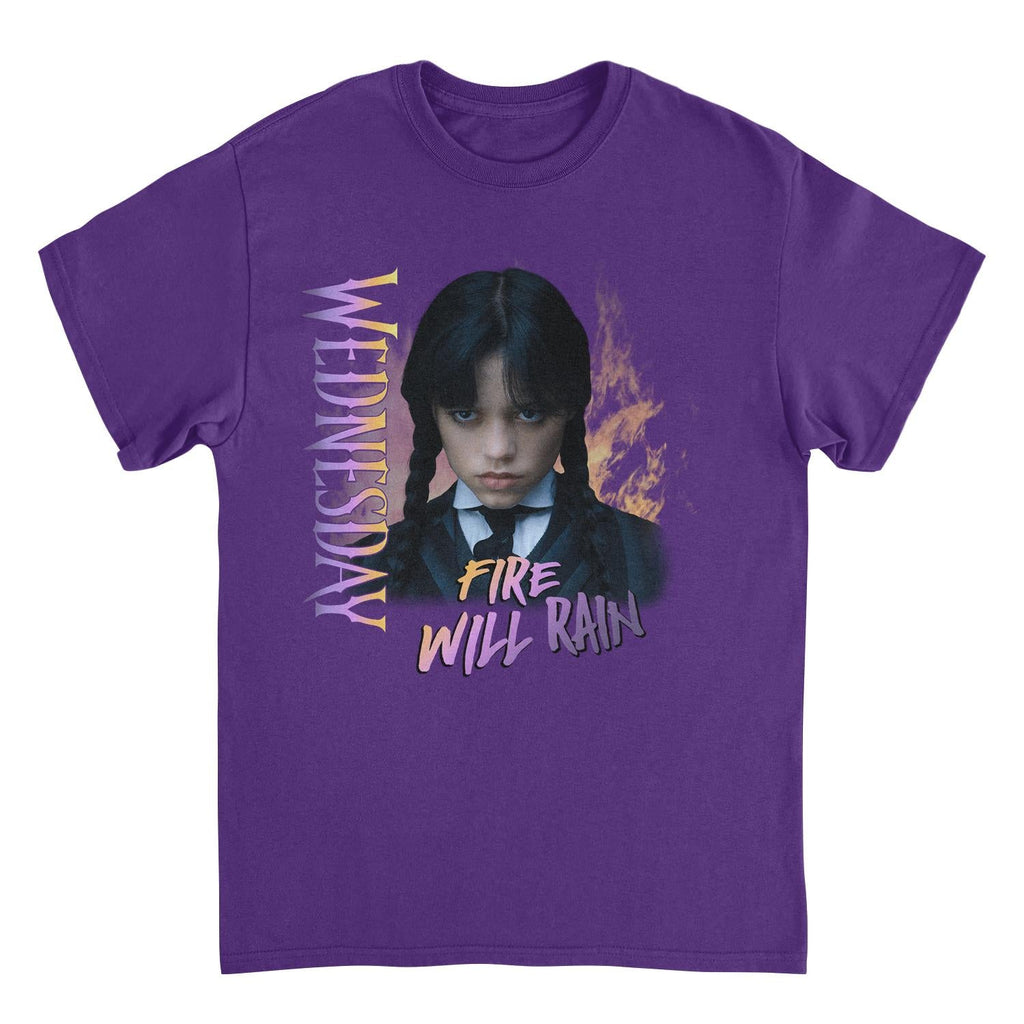 Wednesday Fire Will Rain V2 Purple T-Shirt