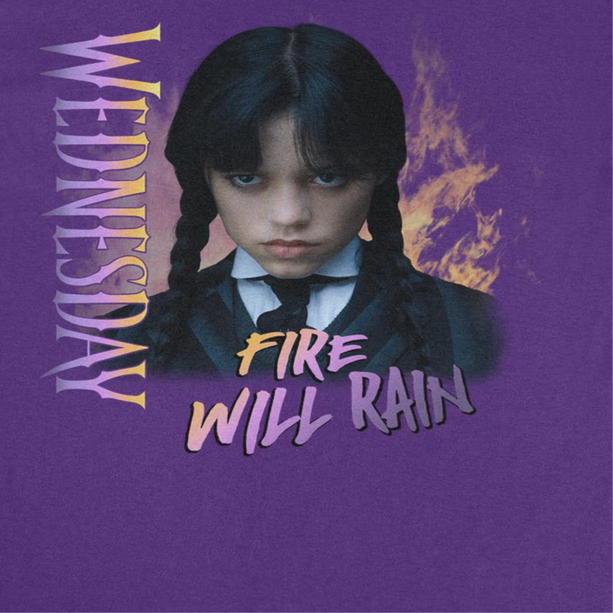Wednesday Fire Will Rain V2 Purple T-Shirt