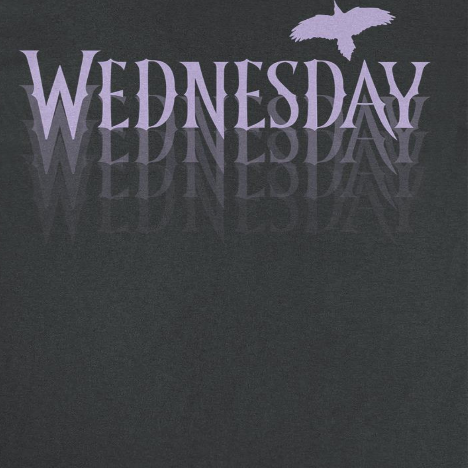 Wednesday Fading Purple Logo Black T-Shirt