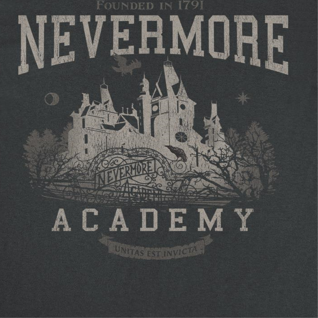 Wednesday Nevermore Academy Pride Black T-Shirt