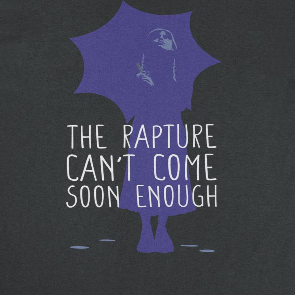 Wednesday Rapture Umbrella Black T-Shirt