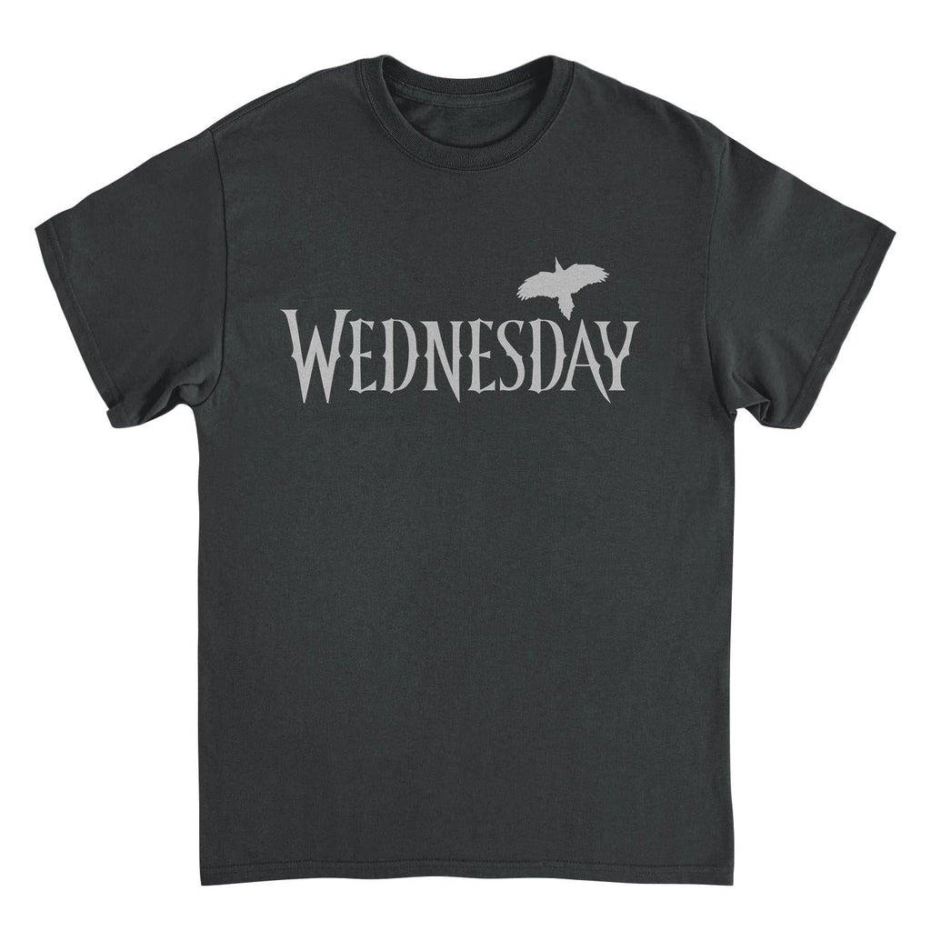 Wednesday Wednesday Gray Logo Black T-Shirt