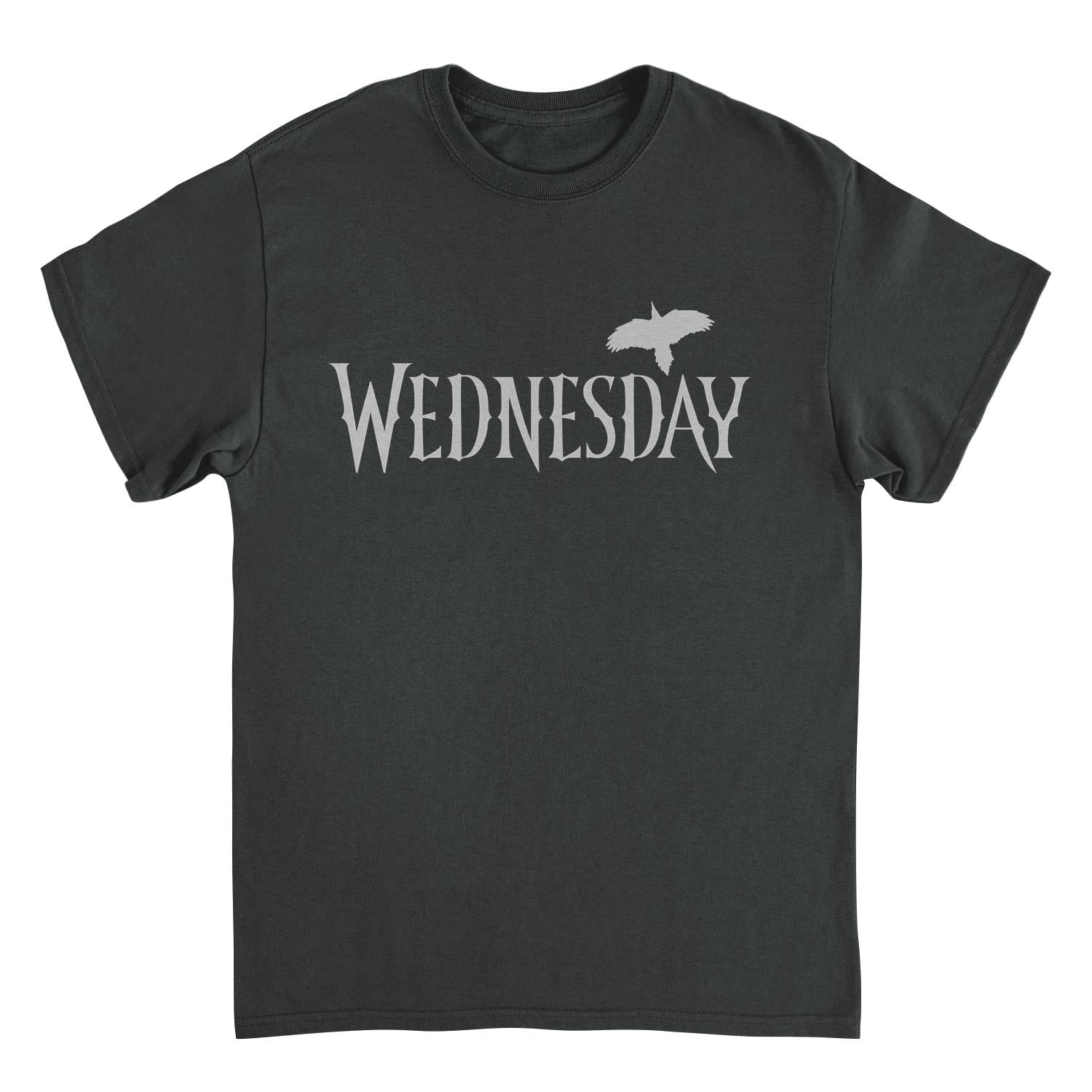 Wednesday Wednesday Gray Logo Black T-Shirt