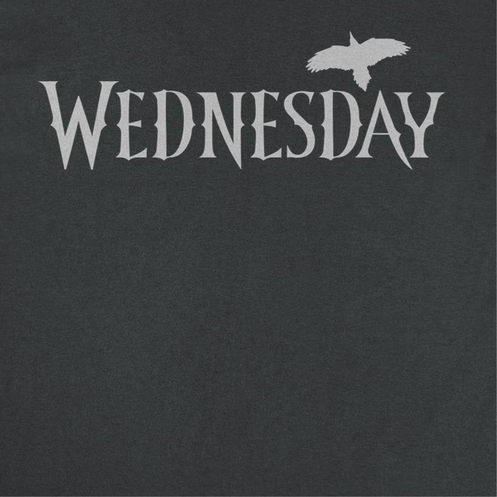 Wednesday Wednesday Gray Logo Black T-Shirt