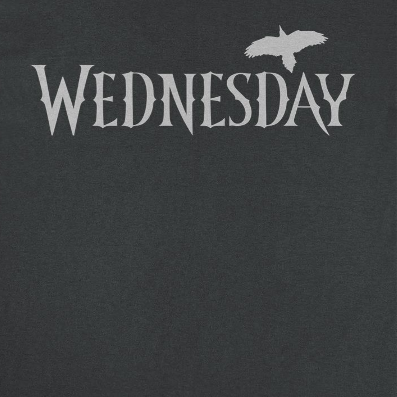 Wednesday Wednesday Gray Logo Black T-Shirt