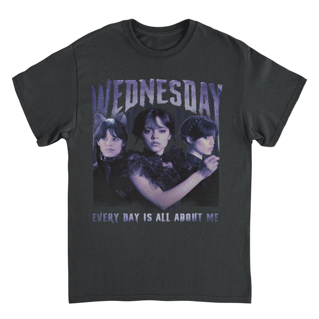 Wednesday Everyday Is All About Me Black T-Shirt