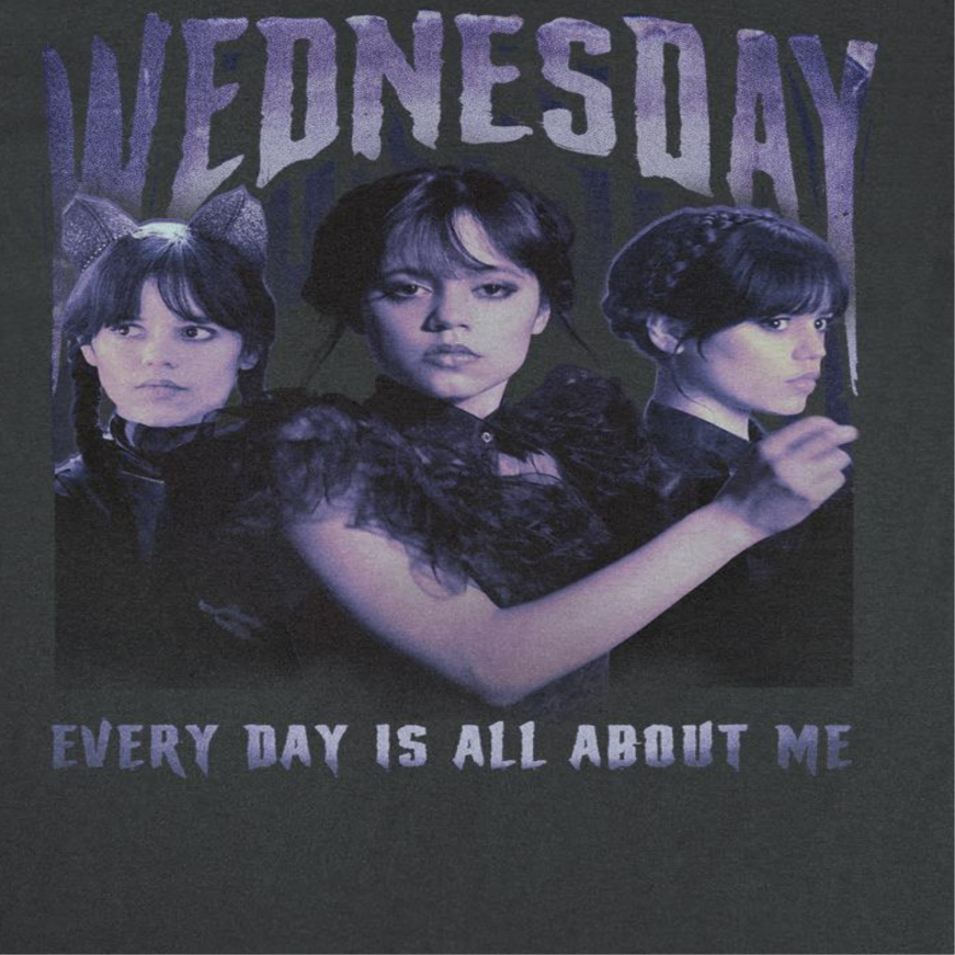 Wednesday Everyday Is All About Me Black T-Shirt