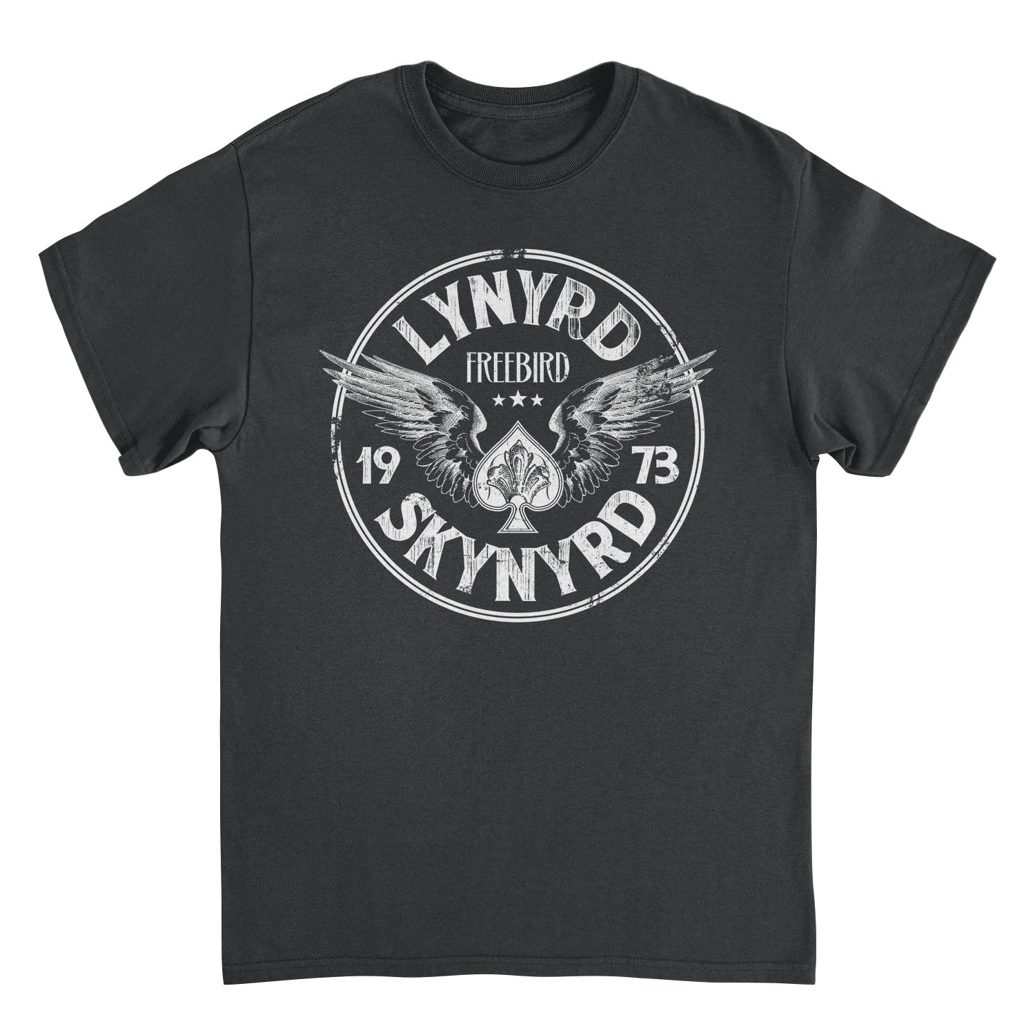 Lynyrd Skynyrd Firebird 1973 Ace Circle Black T-Shirt