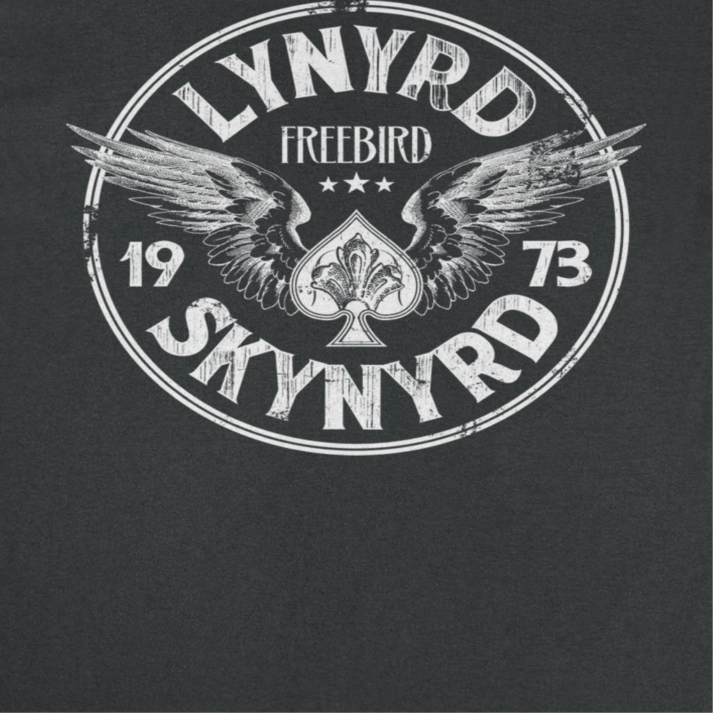 Lynyrd Skynyrd Firebird 1973 Ace Circle Black T-Shirt