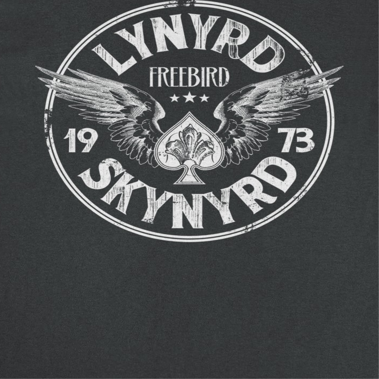 Lynyrd Skynyrd Firebird 1973 Ace Circle Black T-Shirt