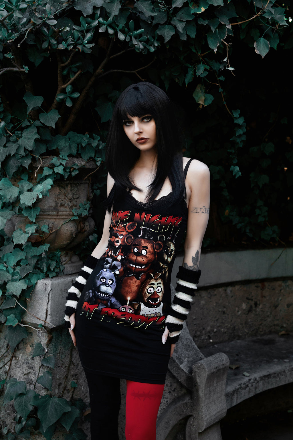 Vera's Eyecandy Five Nights at Freddy's Lace Strap Dress
