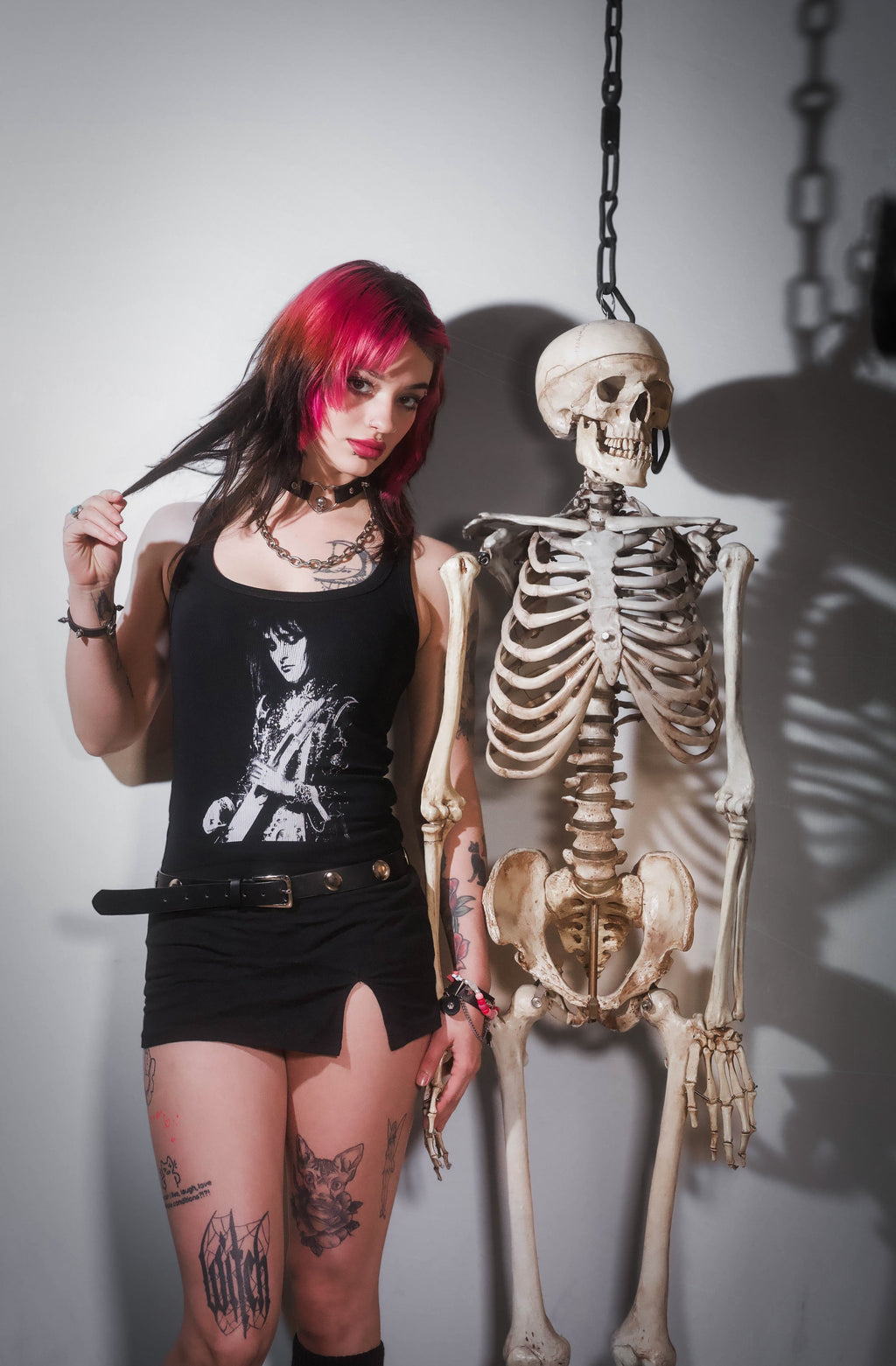 Vera's Eyecandy Siouxsie Goth Ribbed Tank Top