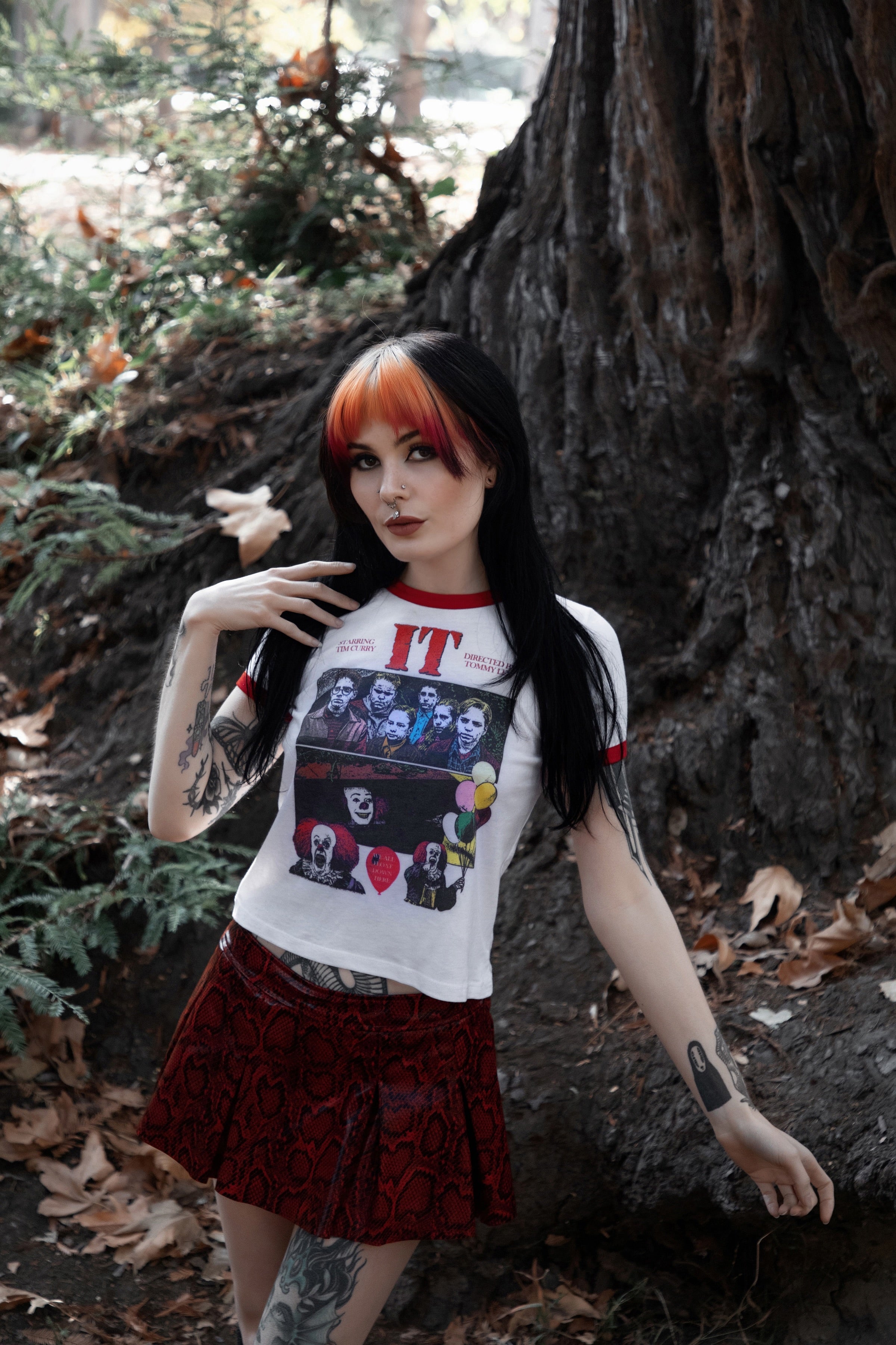 Vera's Eyecandy IT Pennywise We All Float Ringer Tee