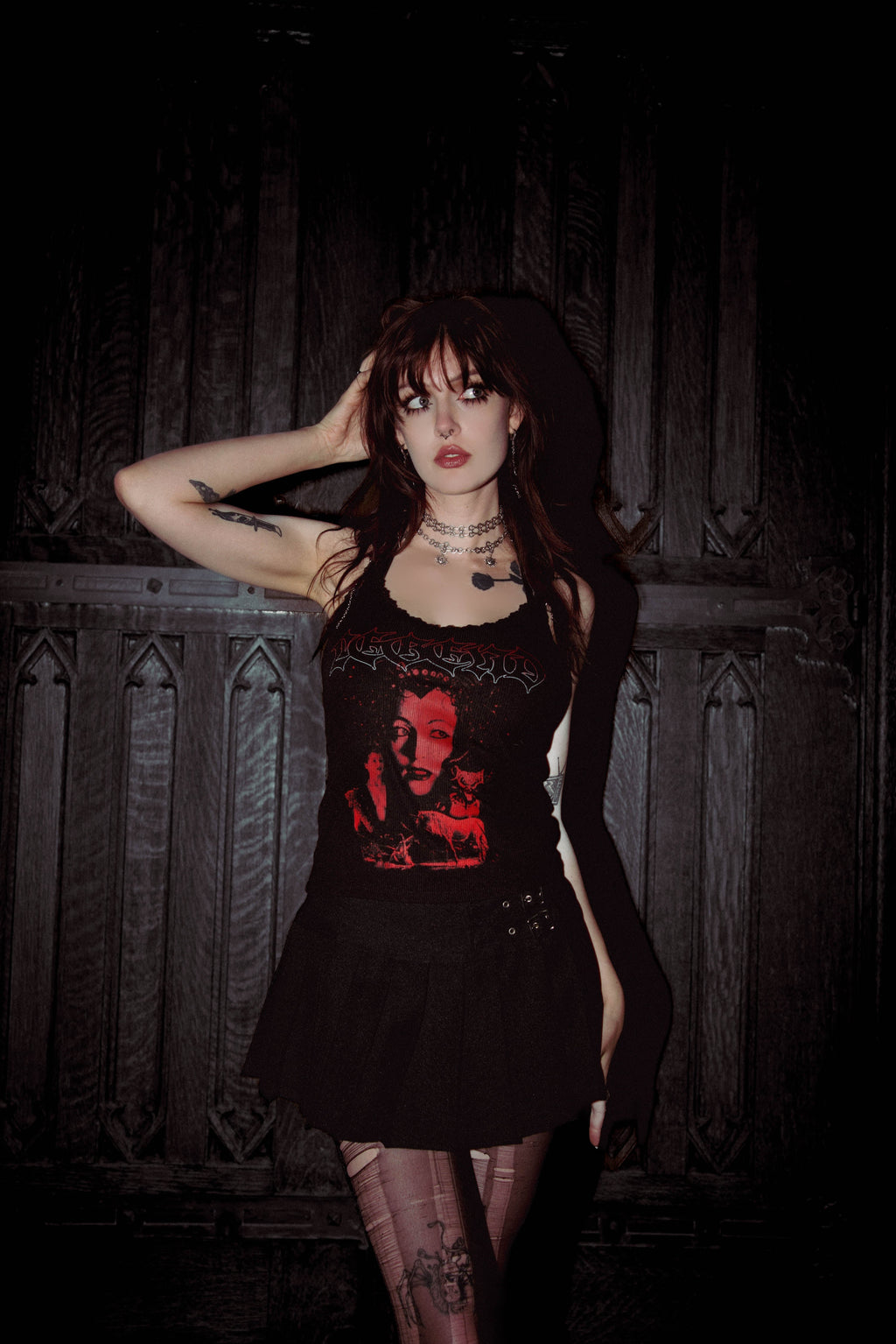 Vera's Eyecandy Legend Princess Lili Ribbed Lace Camisole Tank Top