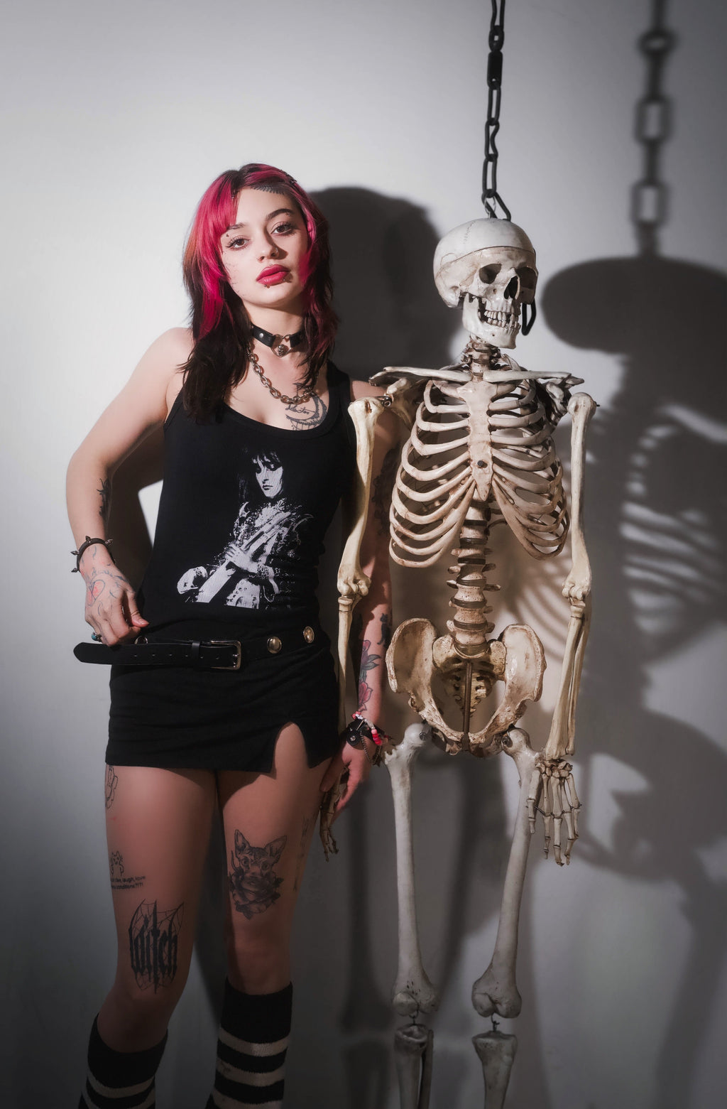 Vera's Eyecandy Siouxsie Goth Ribbed Tank Top