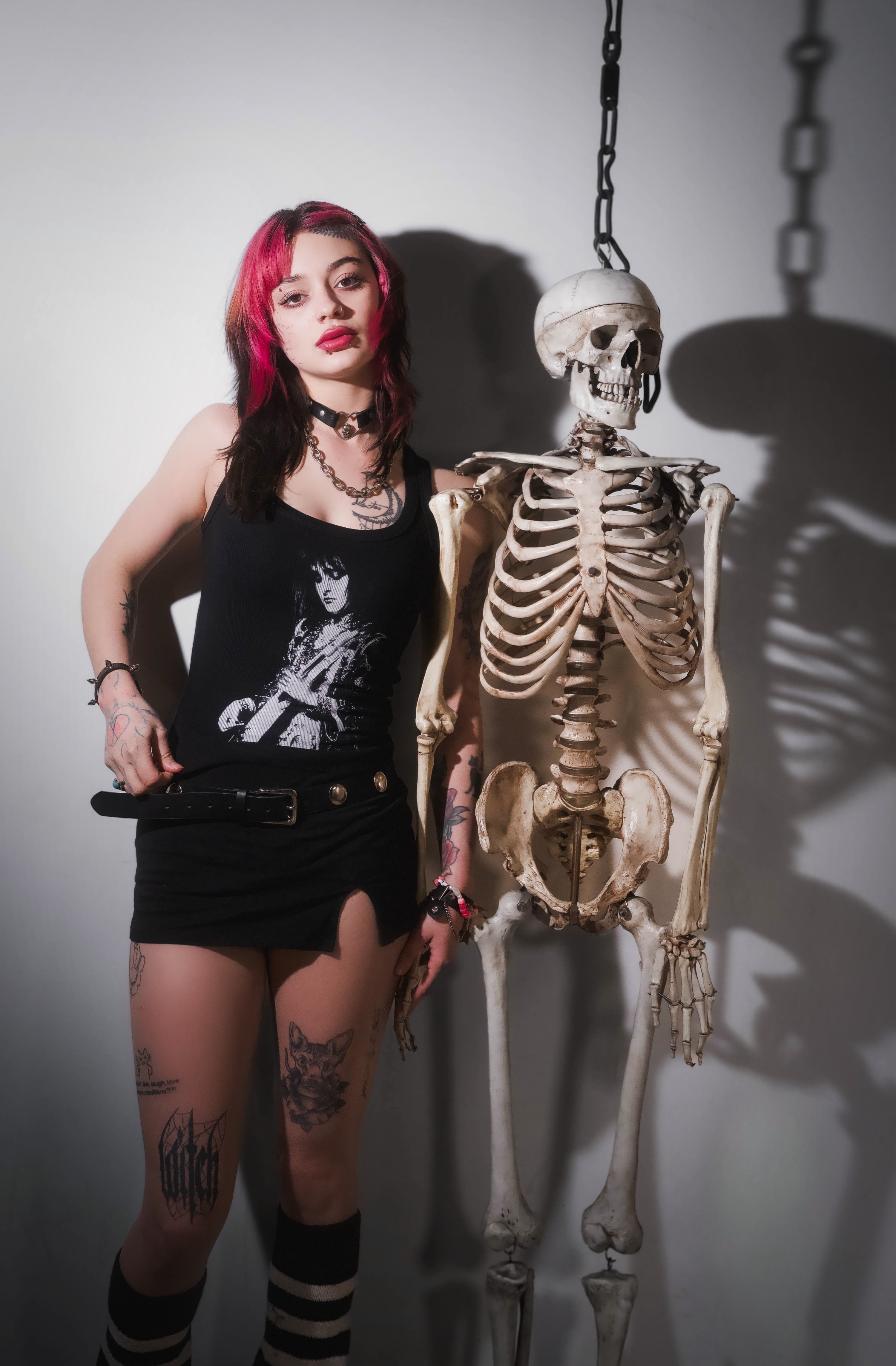 Vera's Eyecandy Siouxsie Goth Ribbed Tank Top