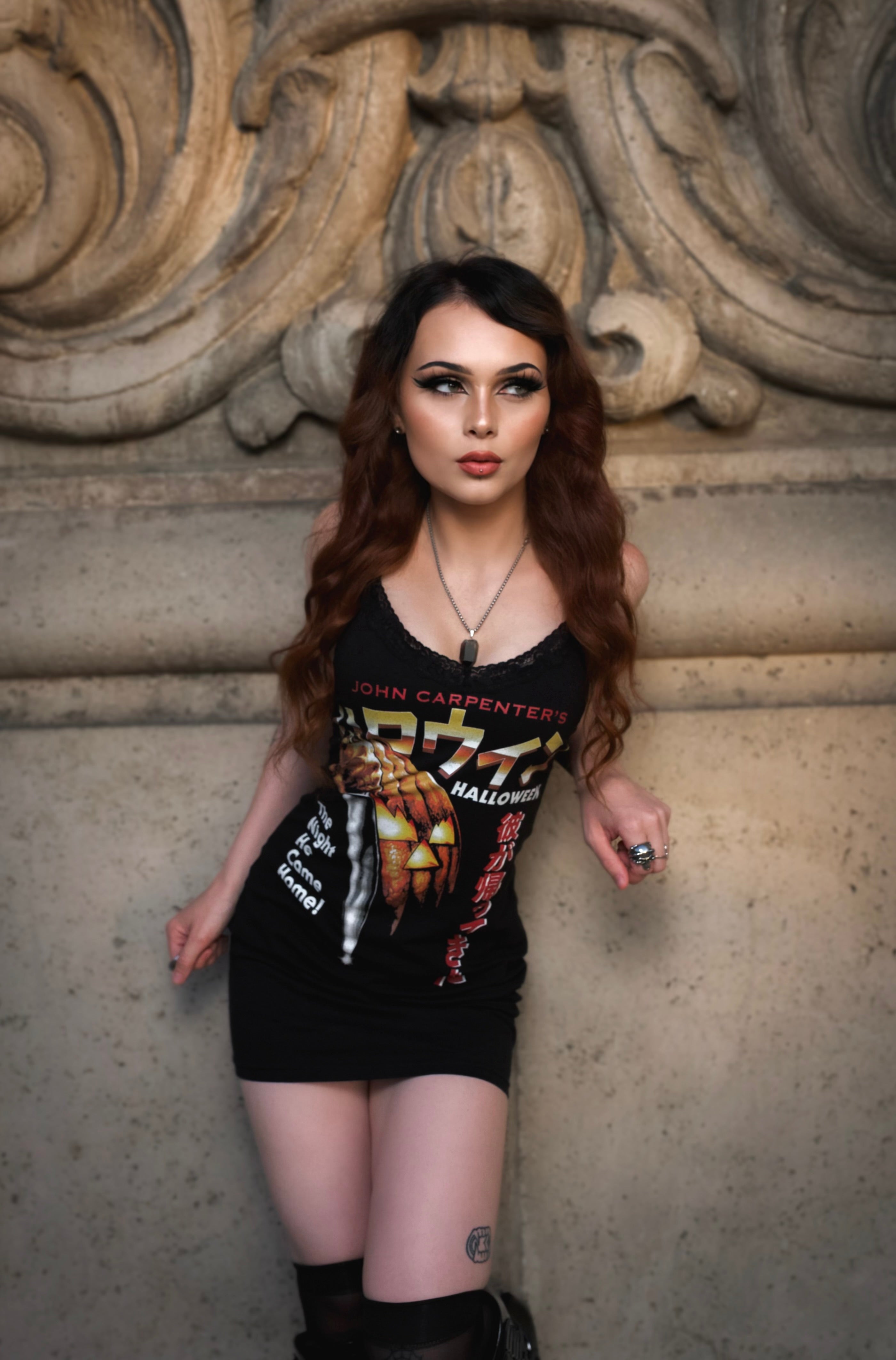 Vera's Eyecandy Halloween Japanese Flyer Lace Strap Dress