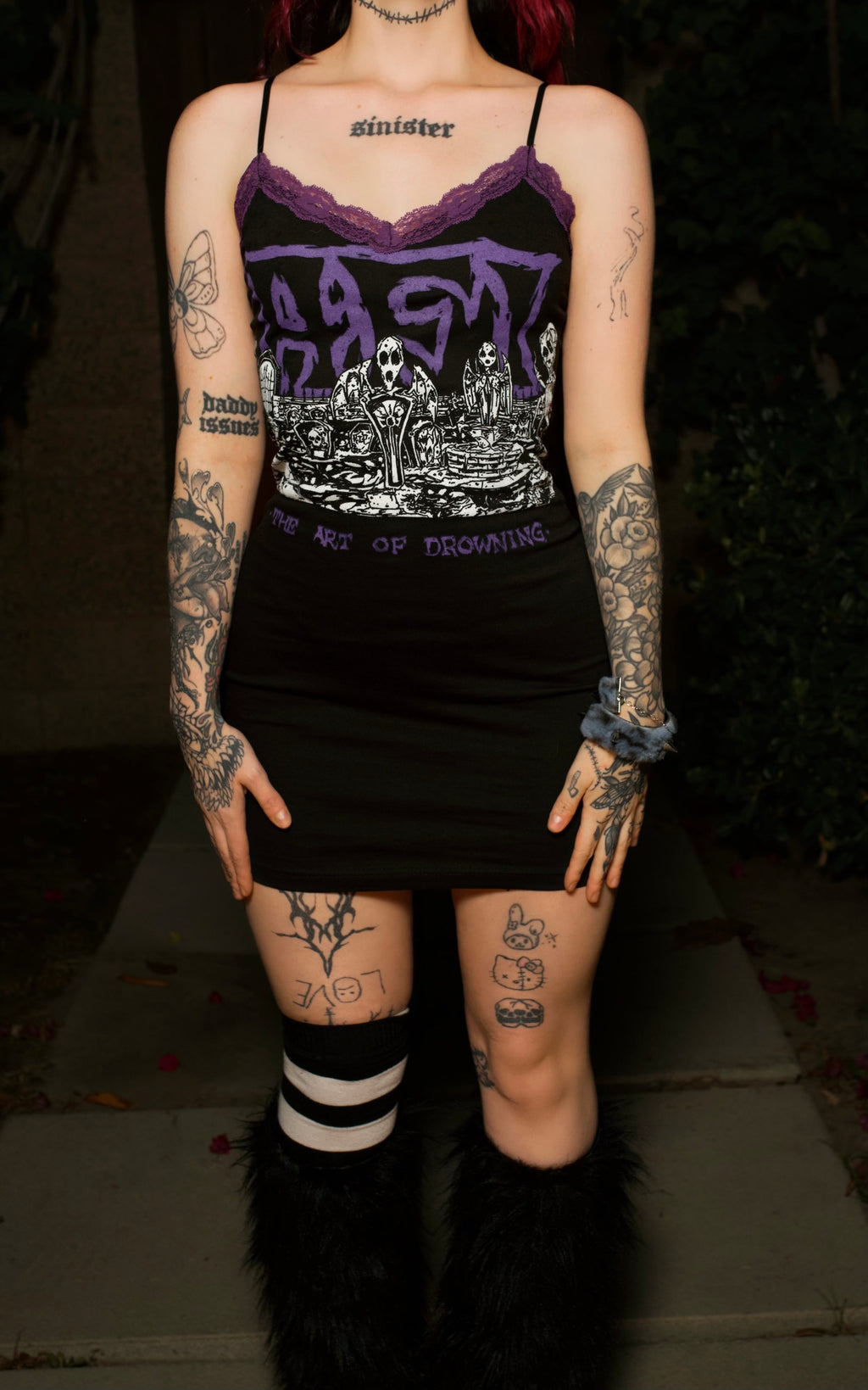 Vera's Eyecandy AFI Lace Strap Band Dress