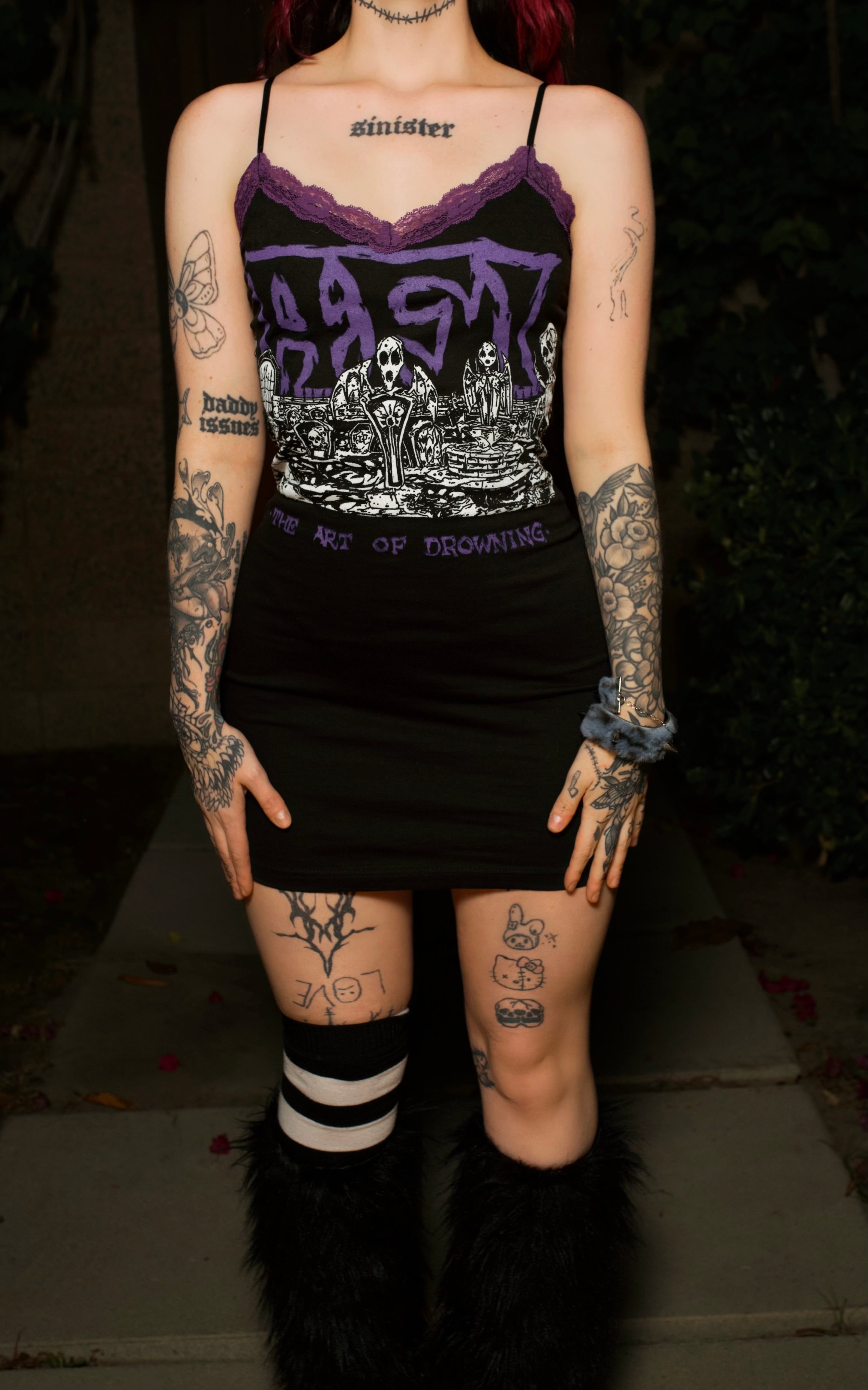 Vera's Eyecandy AFI Lace Strap Band Dress