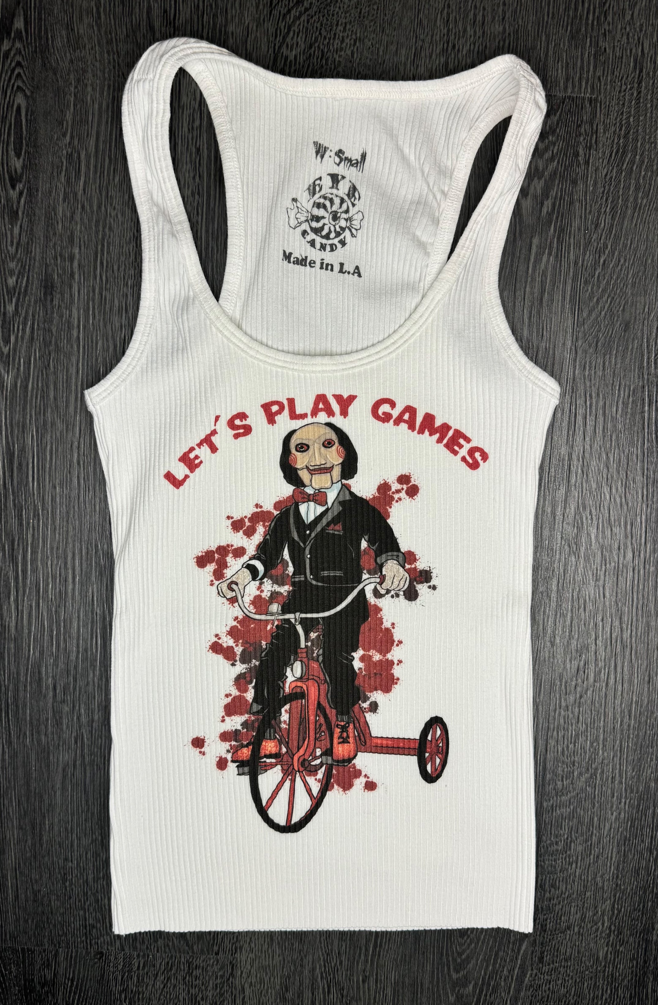 Vera's Eyecandy Jigsaw 'Let's Play Games' Ribbed Tank Top