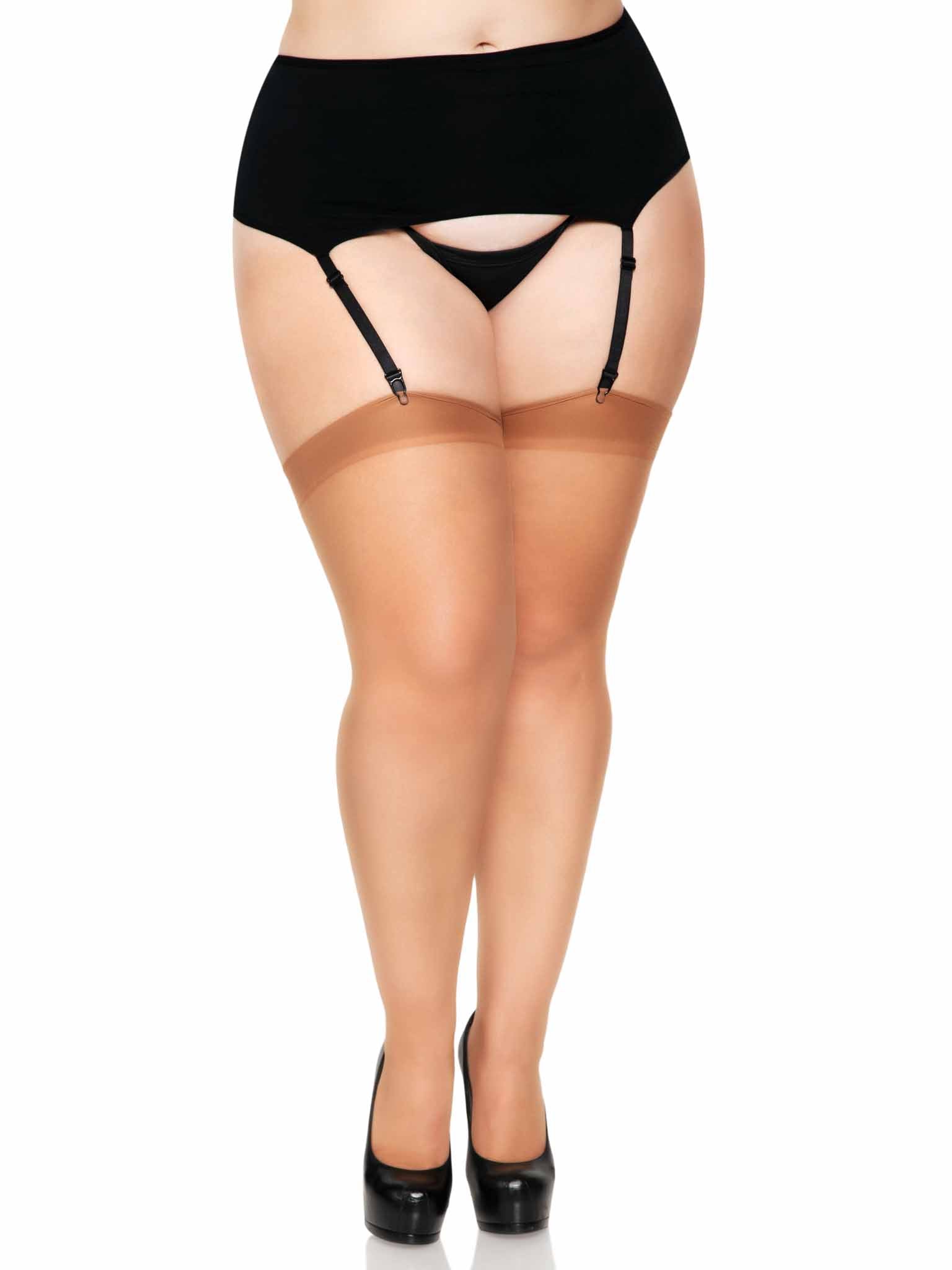 Leg Avenue Plus Lynn Sheer Backseam Stockings