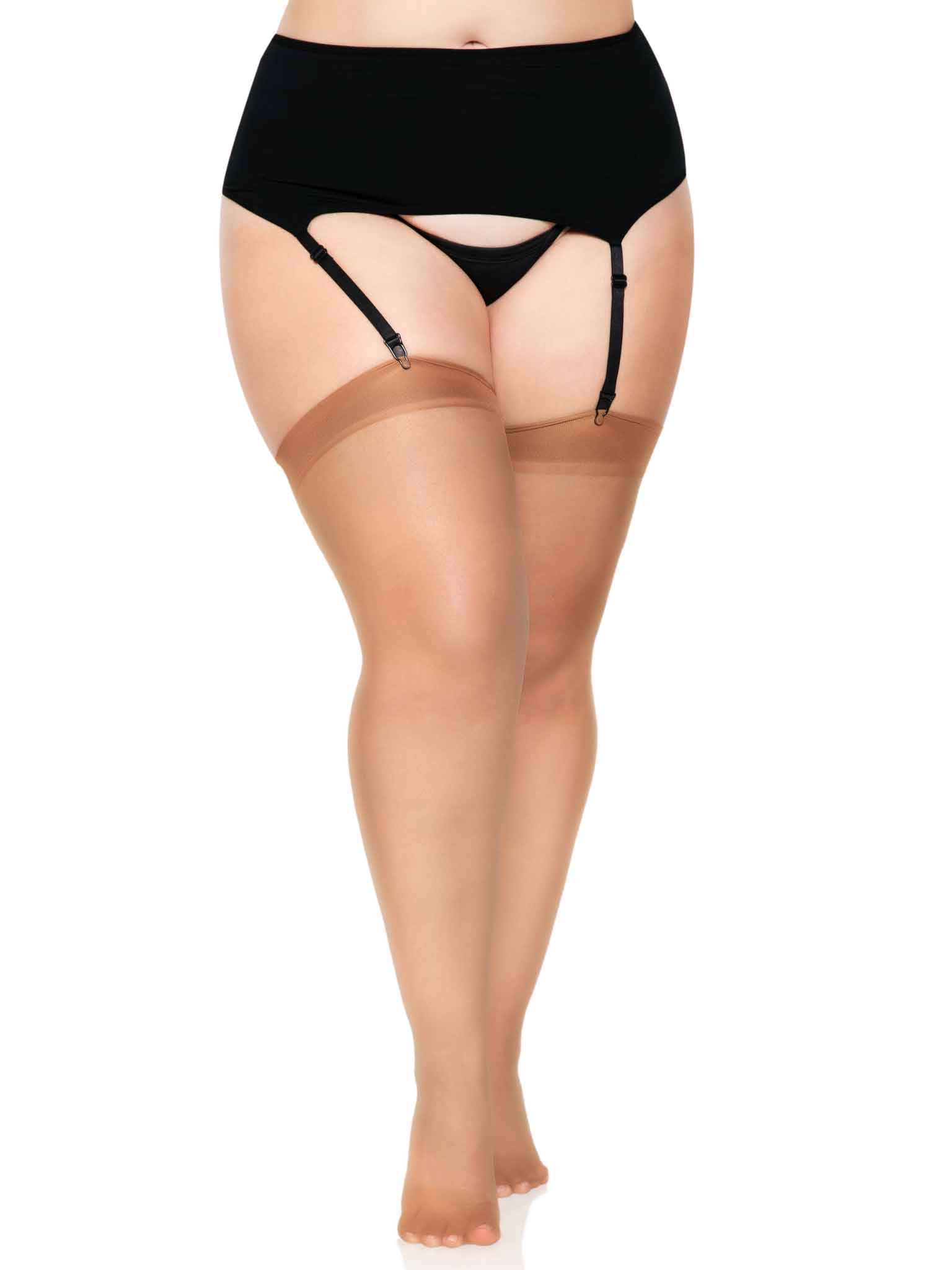 Leg Avenue Plus Lynn Sheer Backseam Stockings