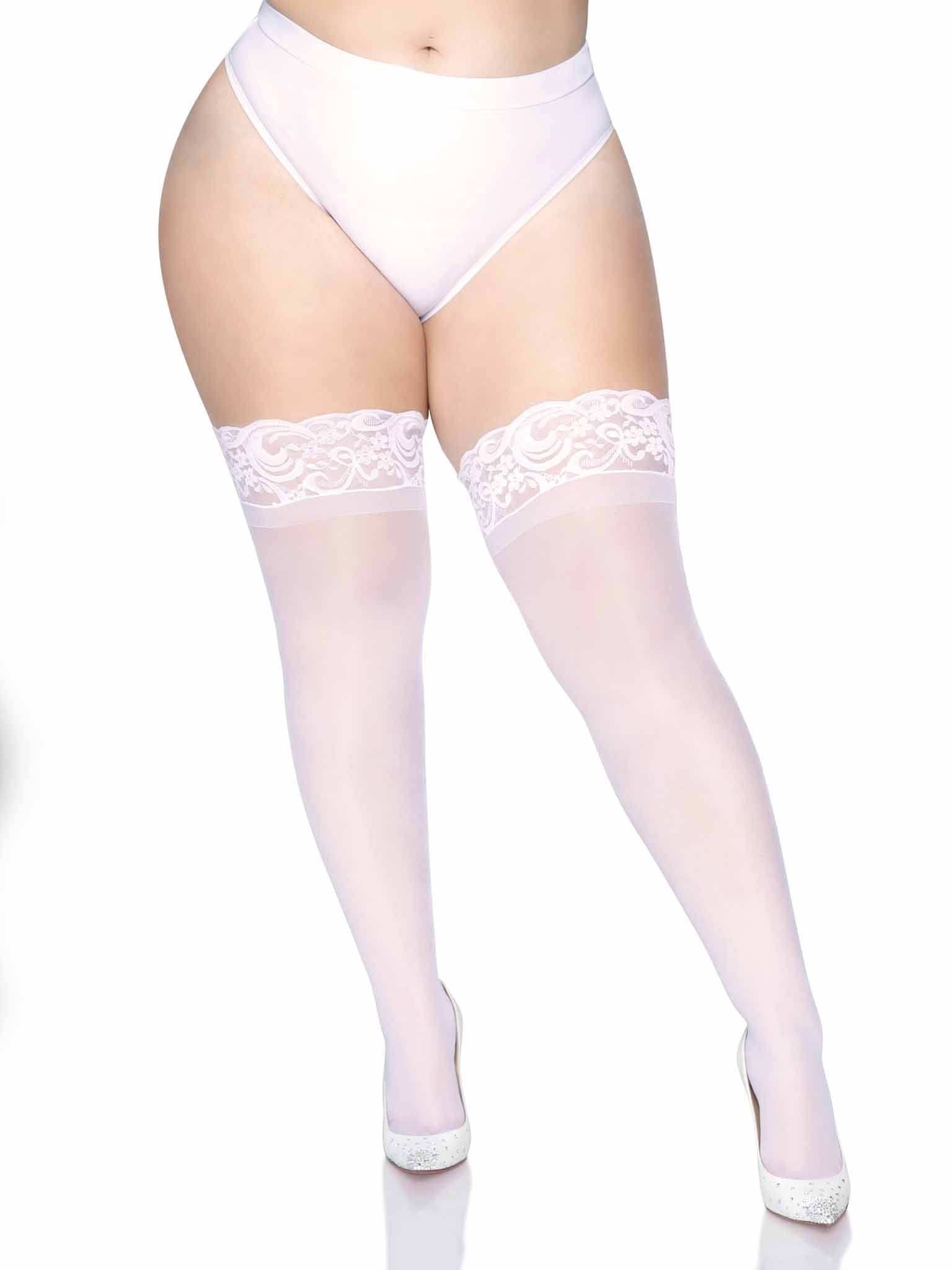 Leg Avenue Nora Thigh High Lace Stockings 2 Sizes