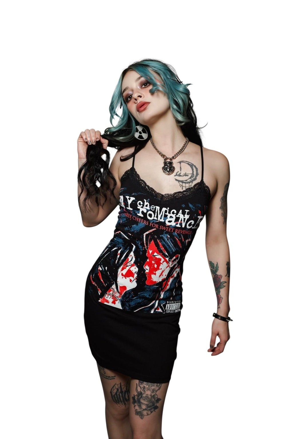 Vera's Eyecandy My Chemical Romance Lace Strap Dress