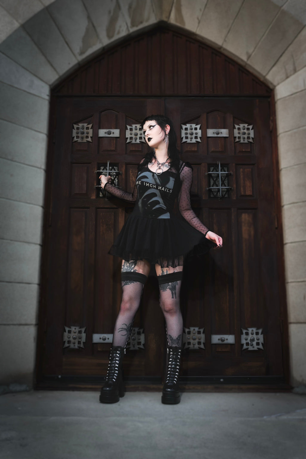 Vera's Eyecandy NIN Ballerina Metal Dress