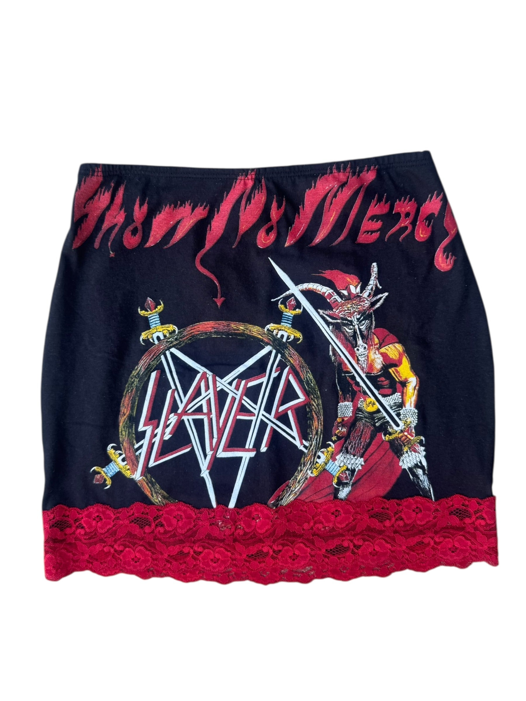 Vera's Eyecandy Slayer Metal Band Lace Skirt