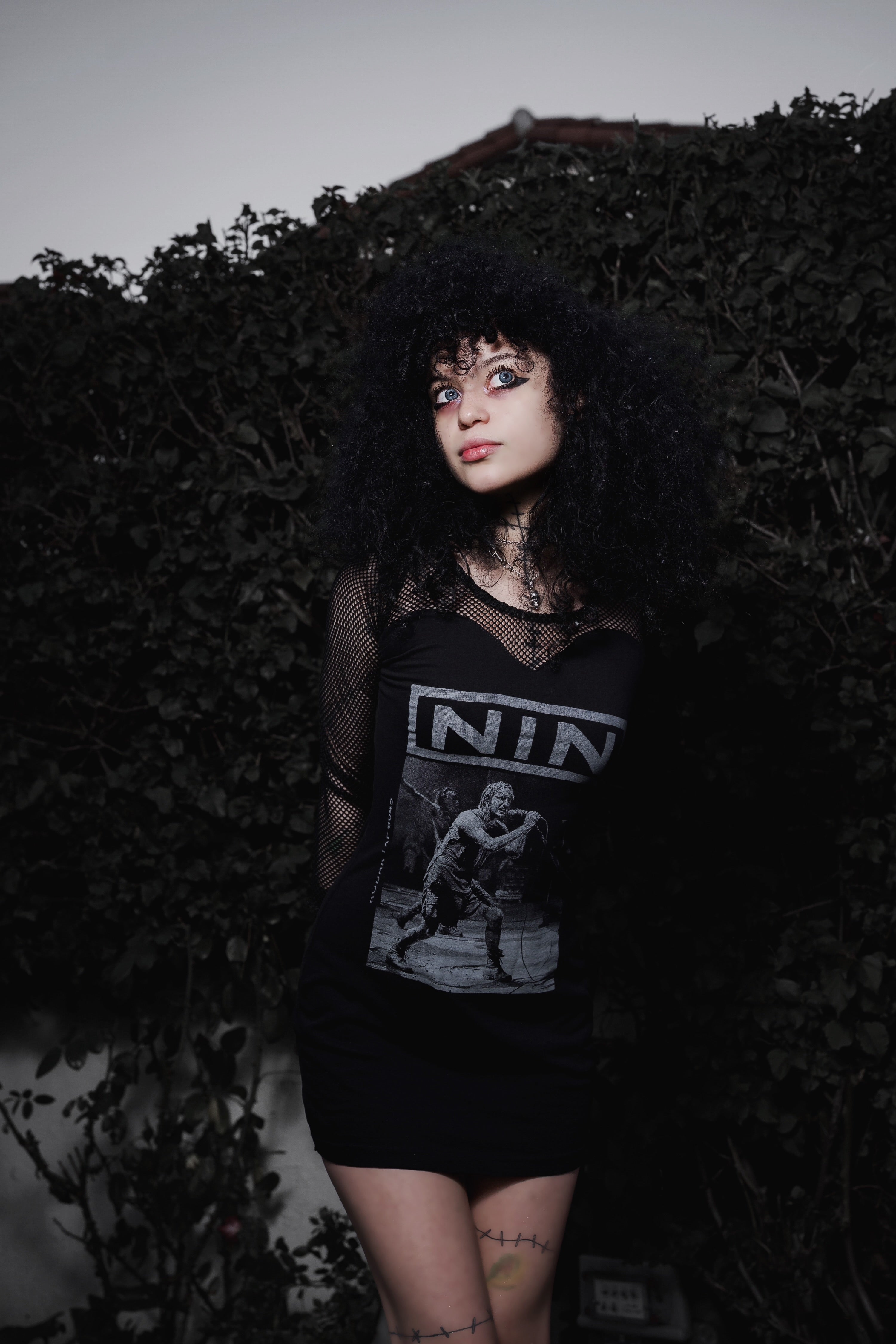 Vera's Eyecandy NIN Fishnet Metal Dress