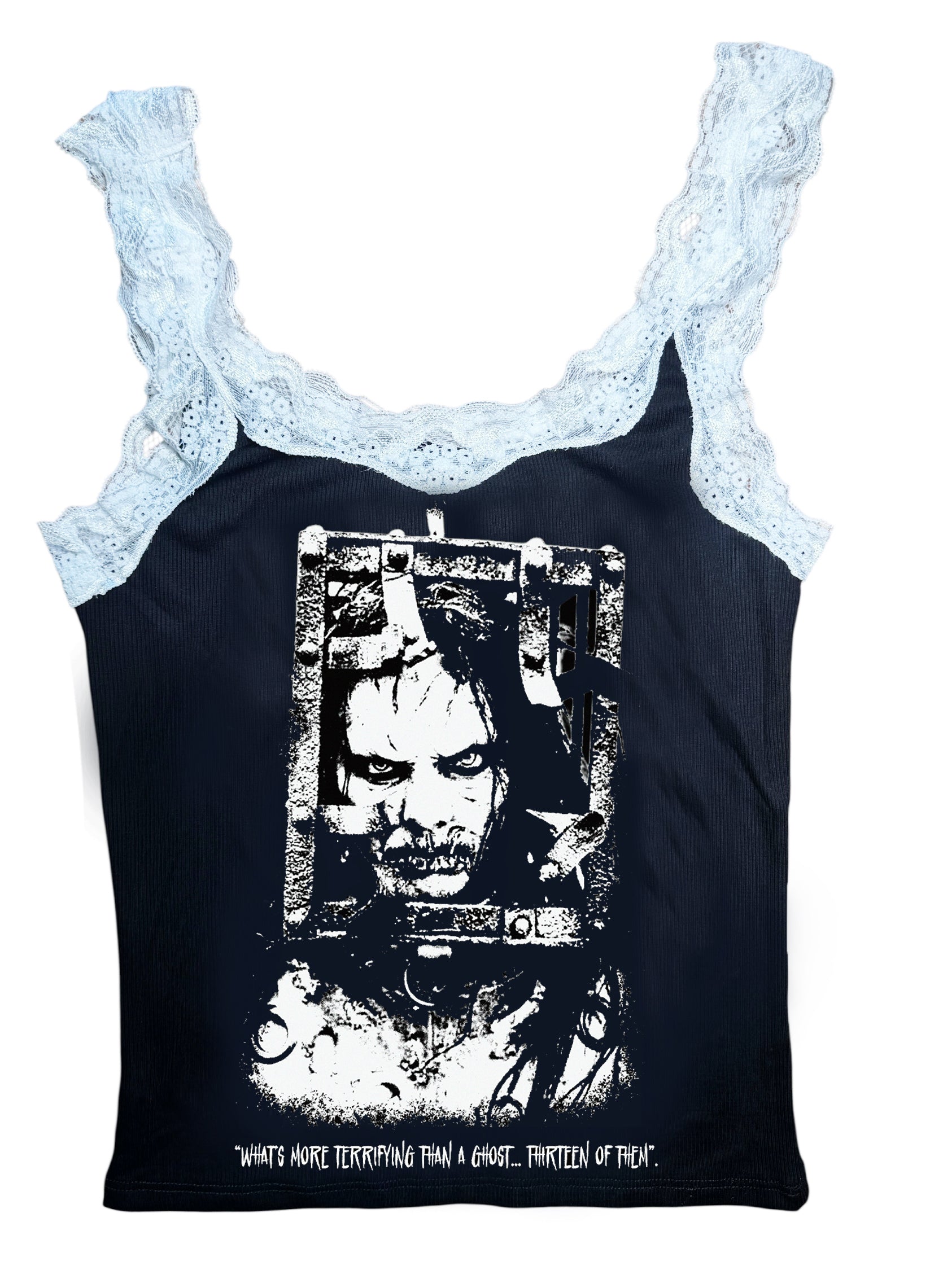 Vera's Eyecandy 13 Ghosts The Jackal Lace Ribbed Tank - Ltd Ed