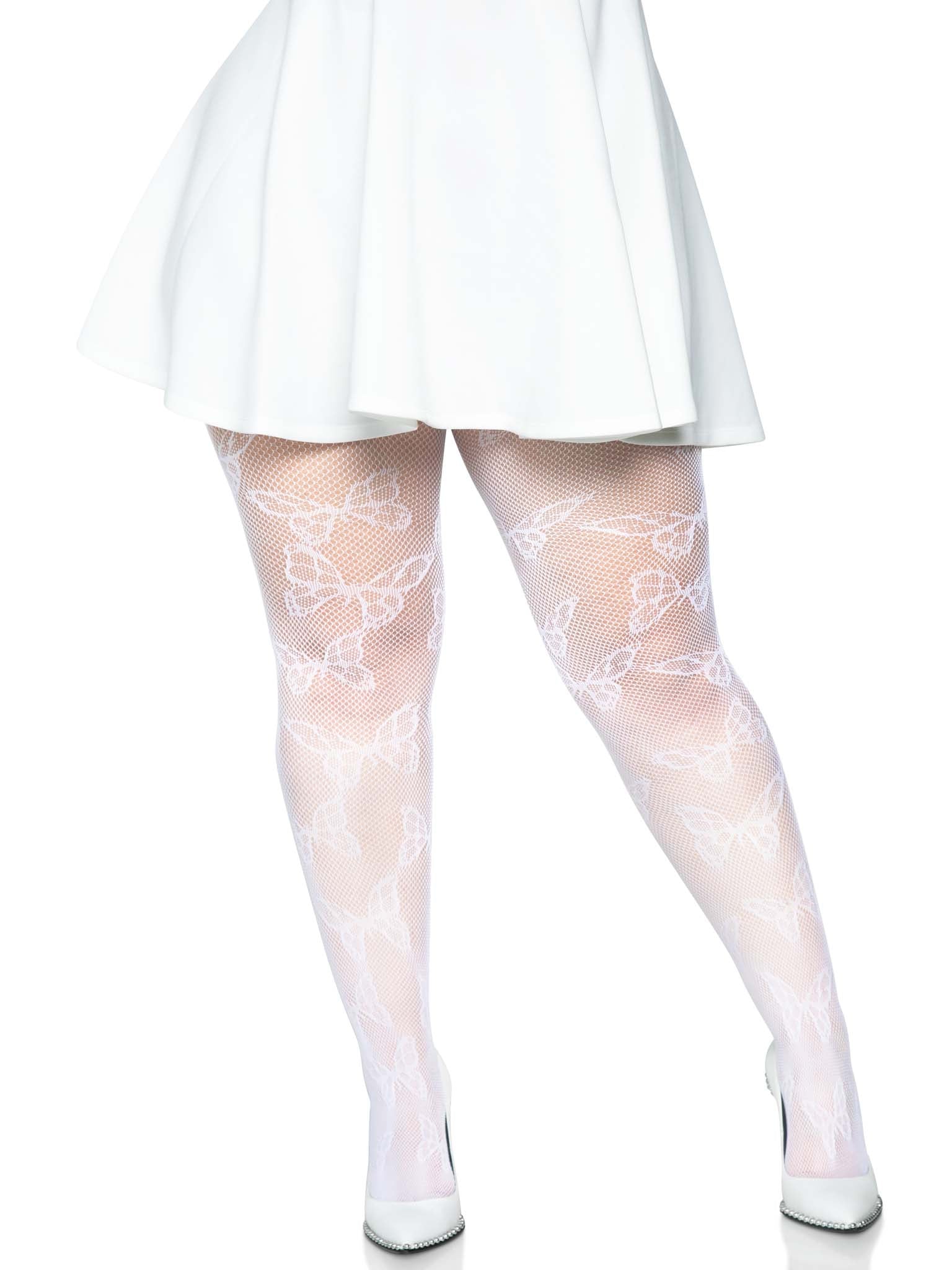 Leg Avenue Plus Butterfly Fishnet Tights