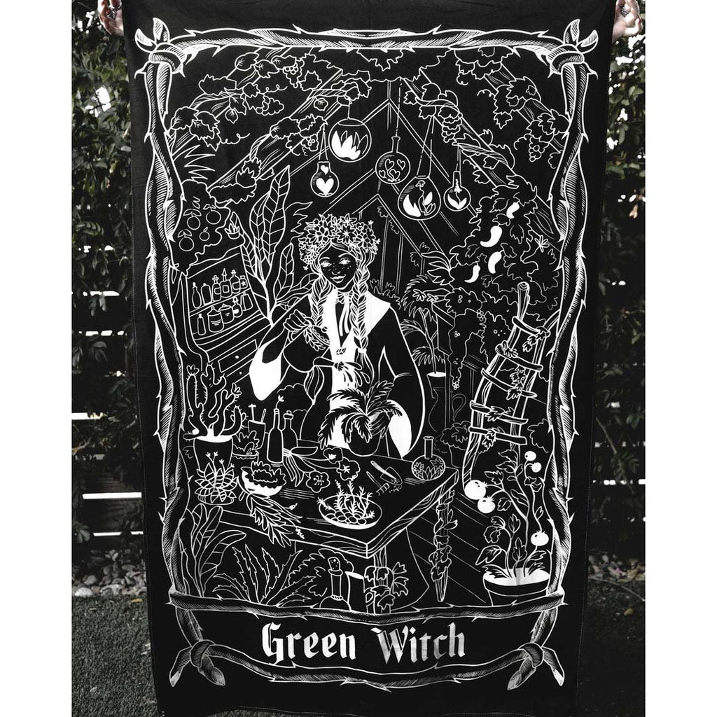 The Pretty Cult Green Witch Tarot Deck Wall Tapestry
