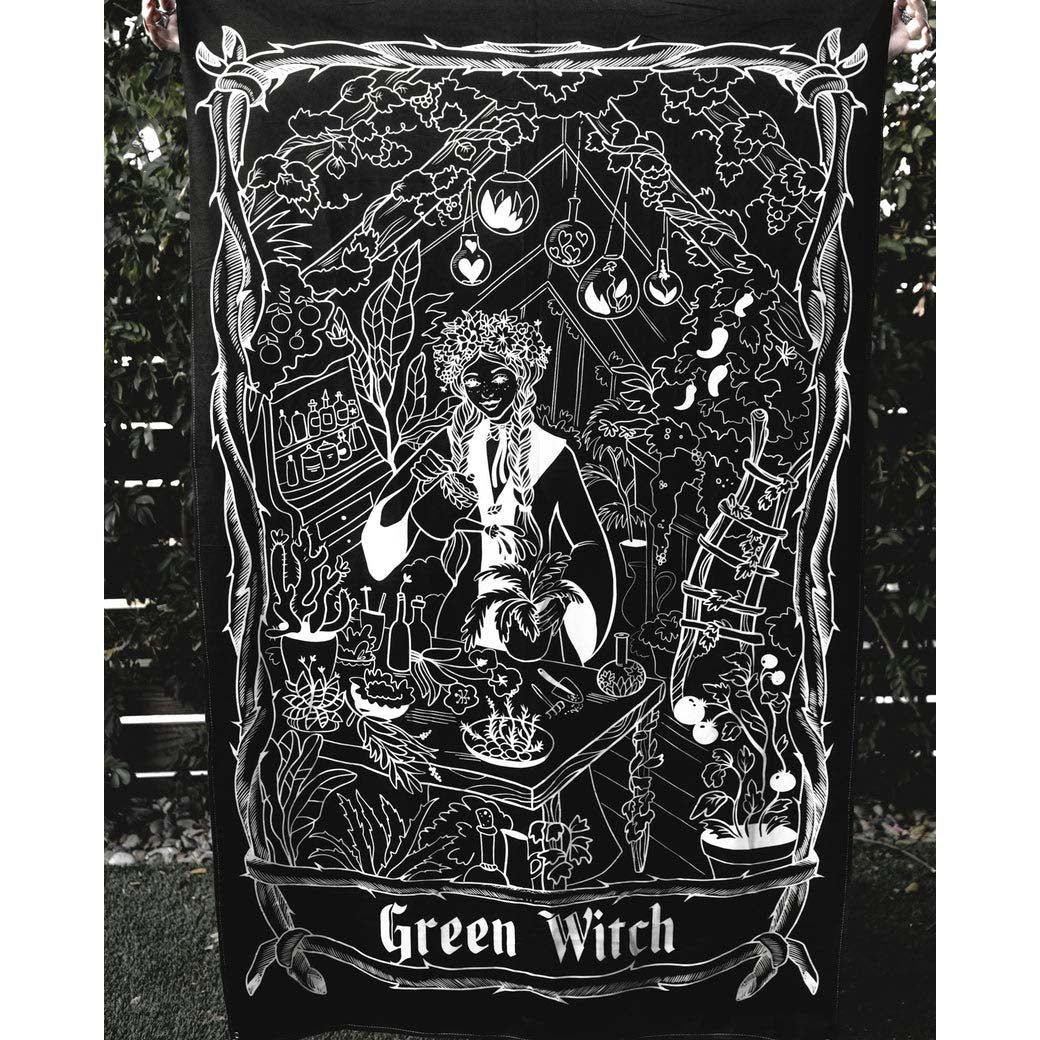 The Pretty Cult Green Witch Tarot Deck Wall Tapestry
