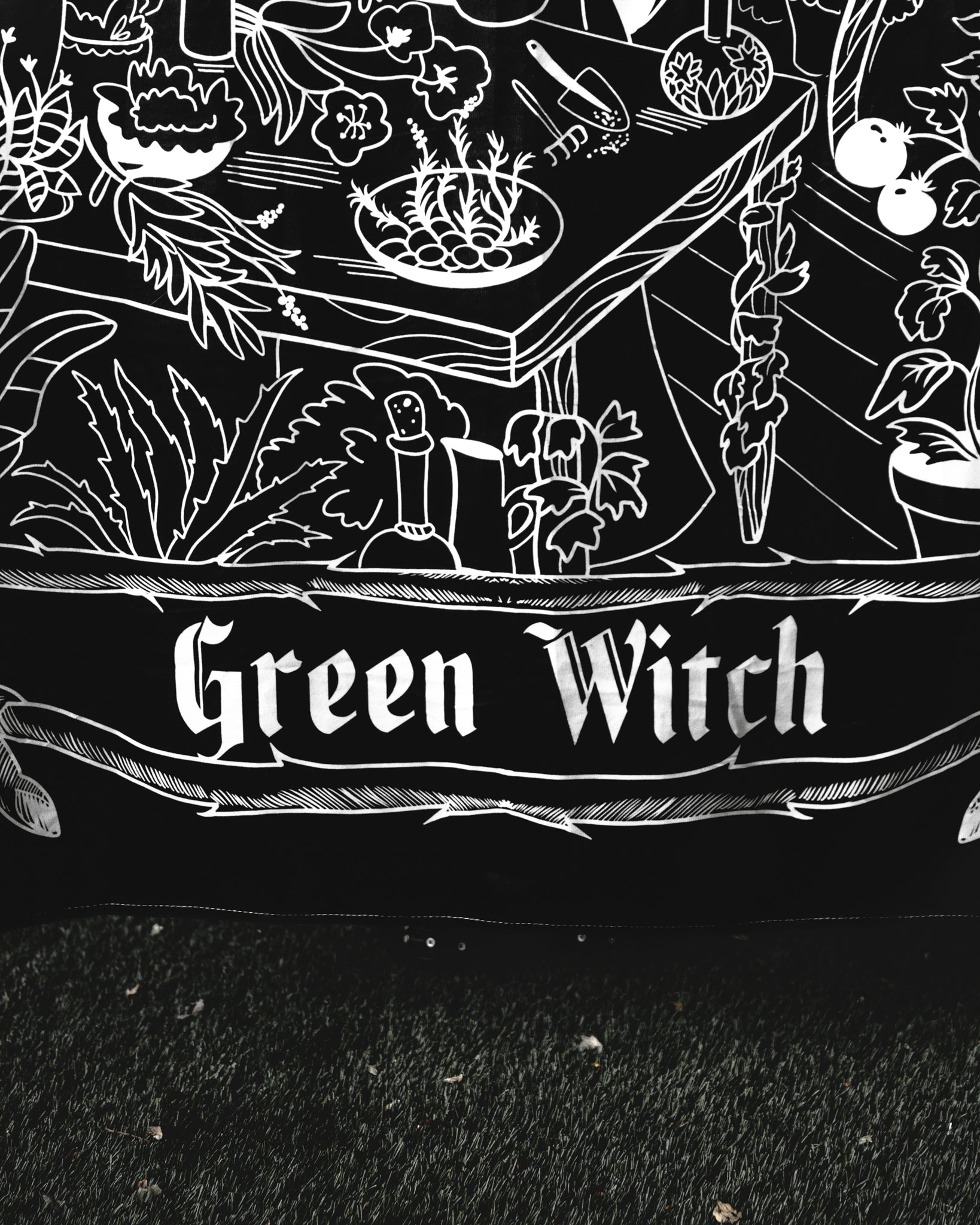 The Pretty Cult Green Witch Wall Tapestry