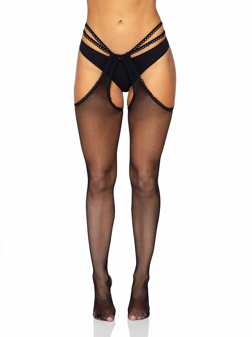 Leg Avenue Ariella Fishnet Strappy Suspender Hose