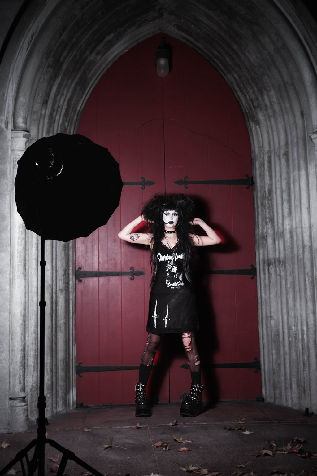 Vera's Eyecandy Christian Death Mini Slip Metal Dress