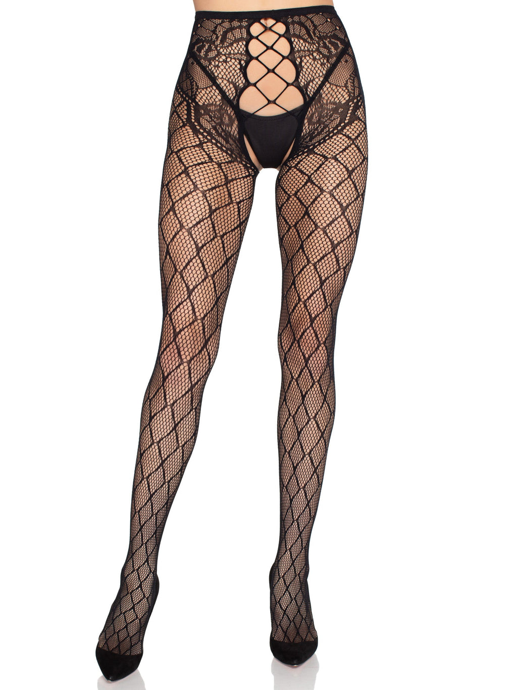 Leg Avenue Seline Net Crotchless Tights